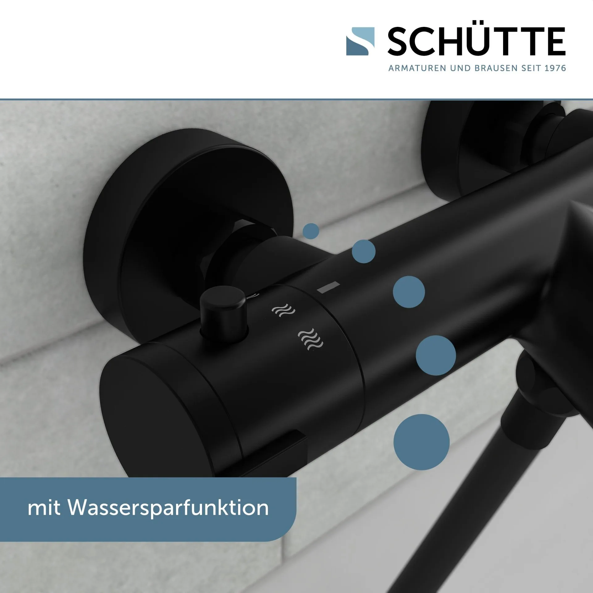 SCHÜTTE LONDON Badewannenthermostat, Schwarz matt
