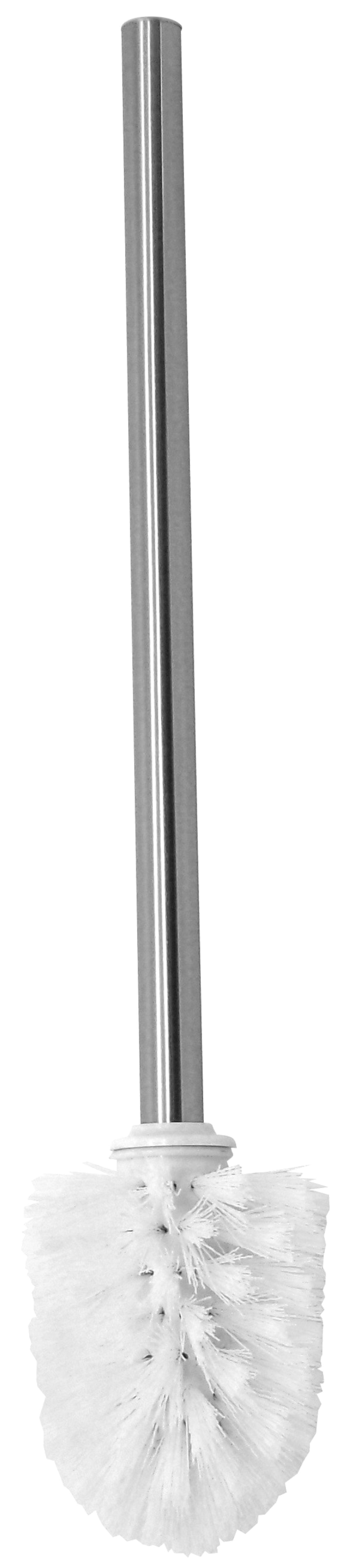 Fackelmann VISION Toilettenbürste, WC-Ersatzbürste, Weiß, Chrom glänzend