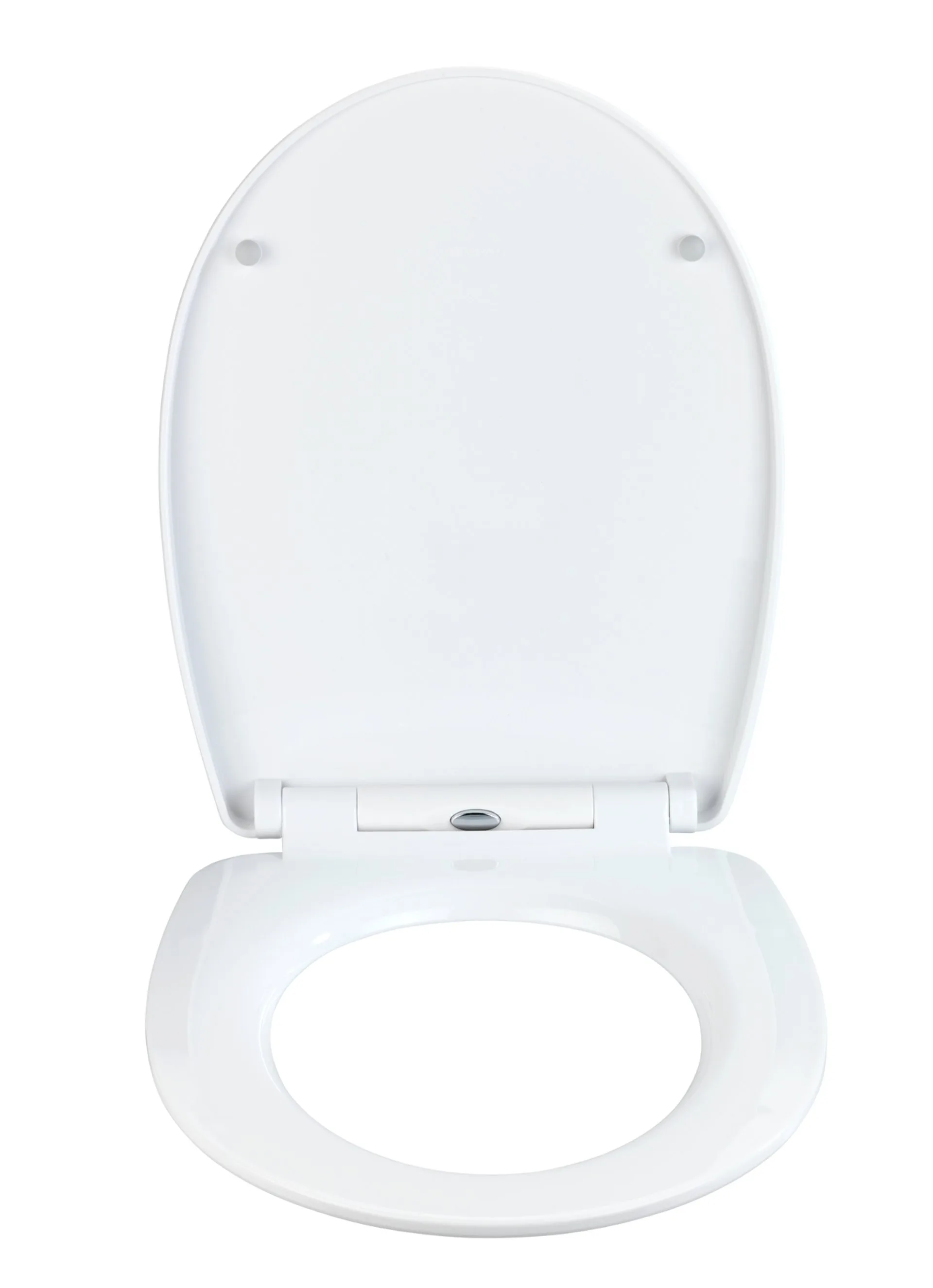 WENKO TERAZZO WC-Sitz, Weiß/Grau, High Gloss, Thermoplast