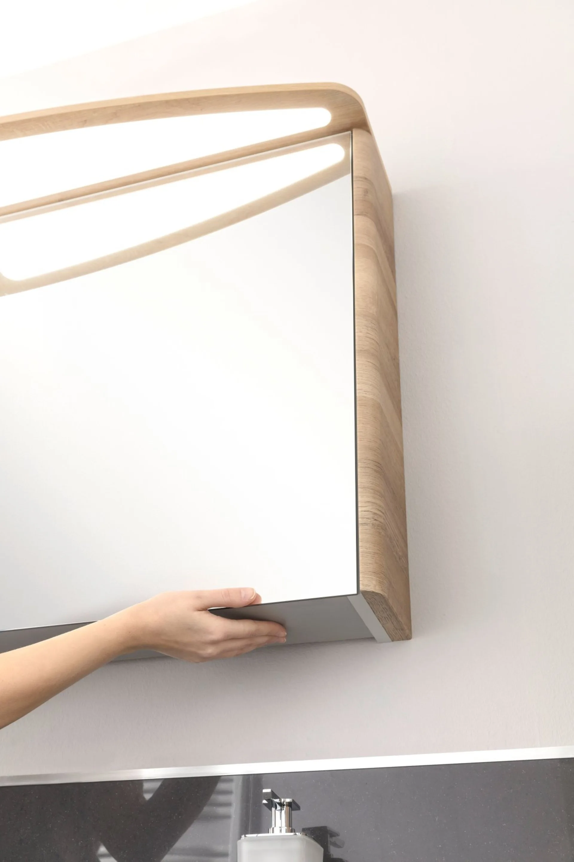 Lanzet CLASSICO Spiegelschrank 140 cm, Hellbraun