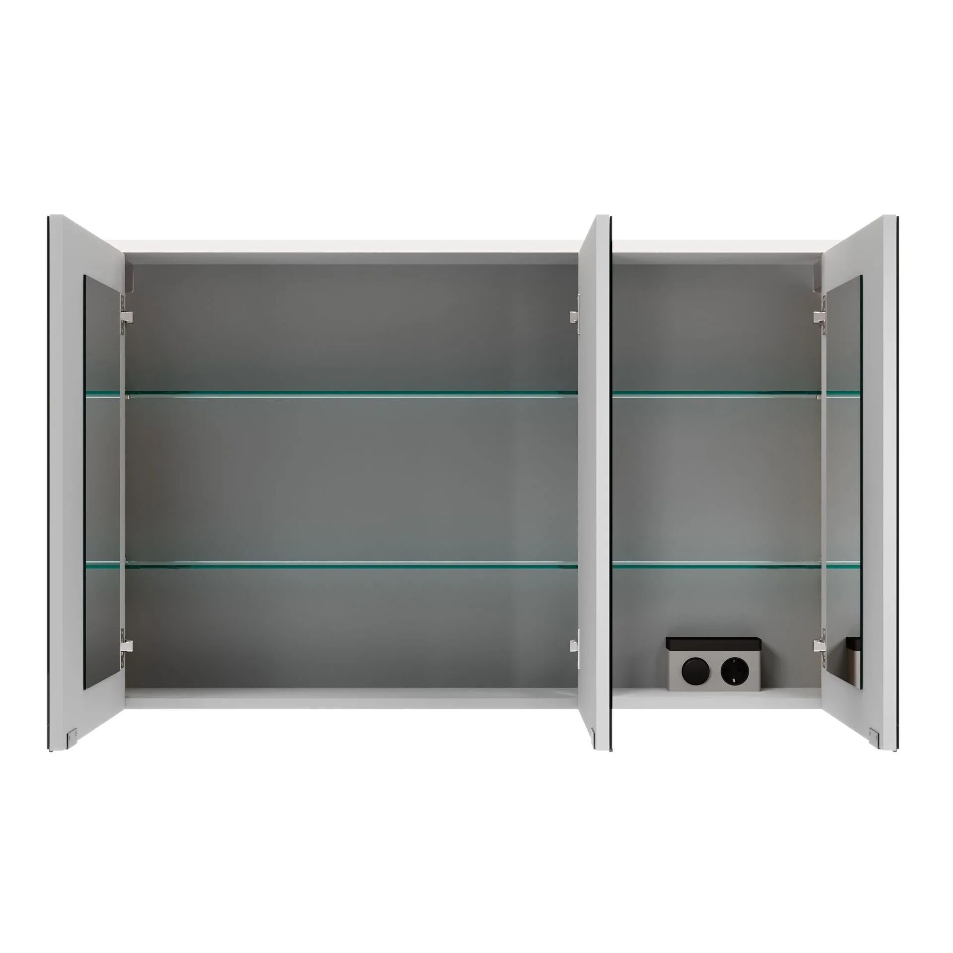 FACKELMANN B.ROUND LED Spiegelschrank 110 cm breit, Braun