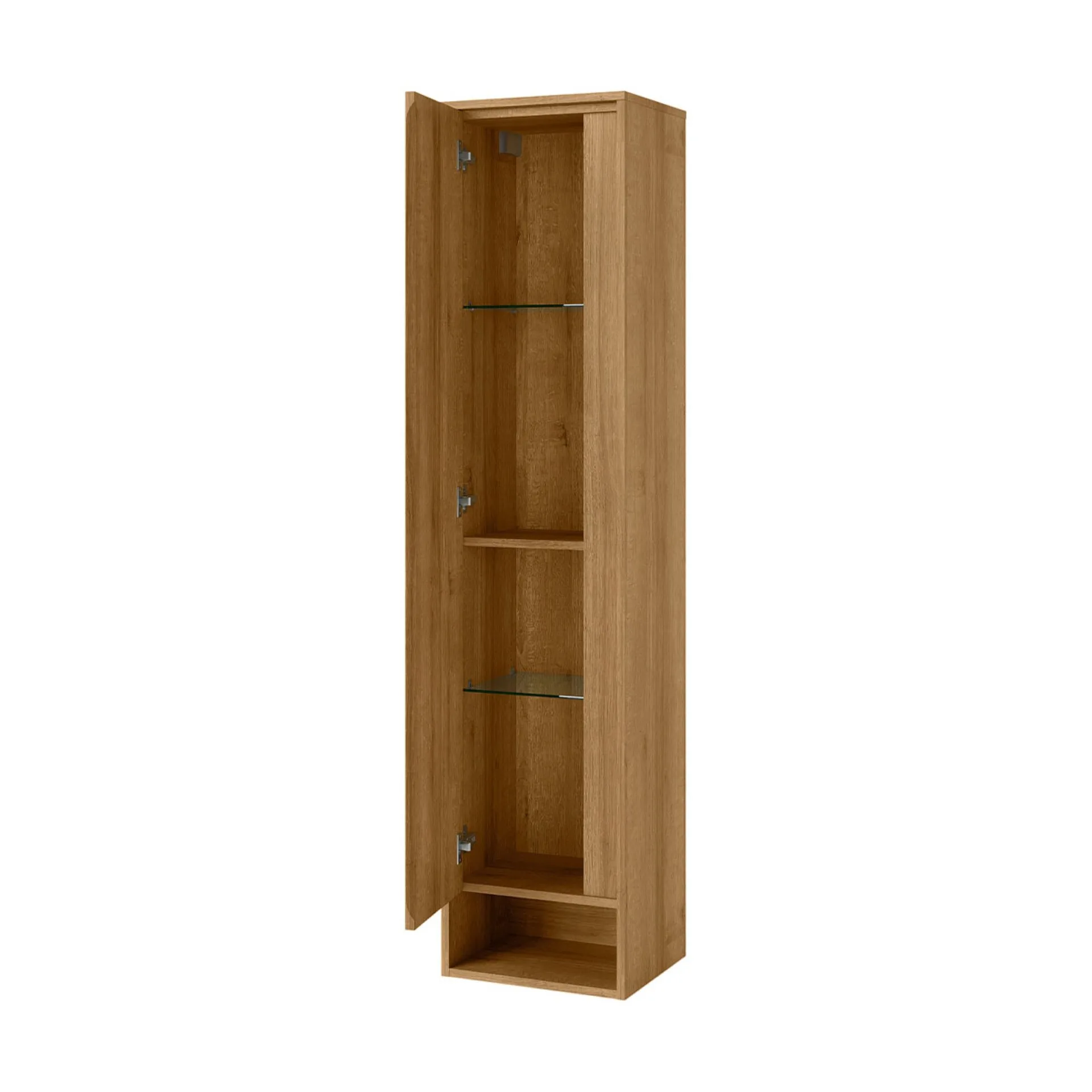 FACKELMANN NATURA Hochschrank 38 cm breit, Braun hell, Türanschlag links