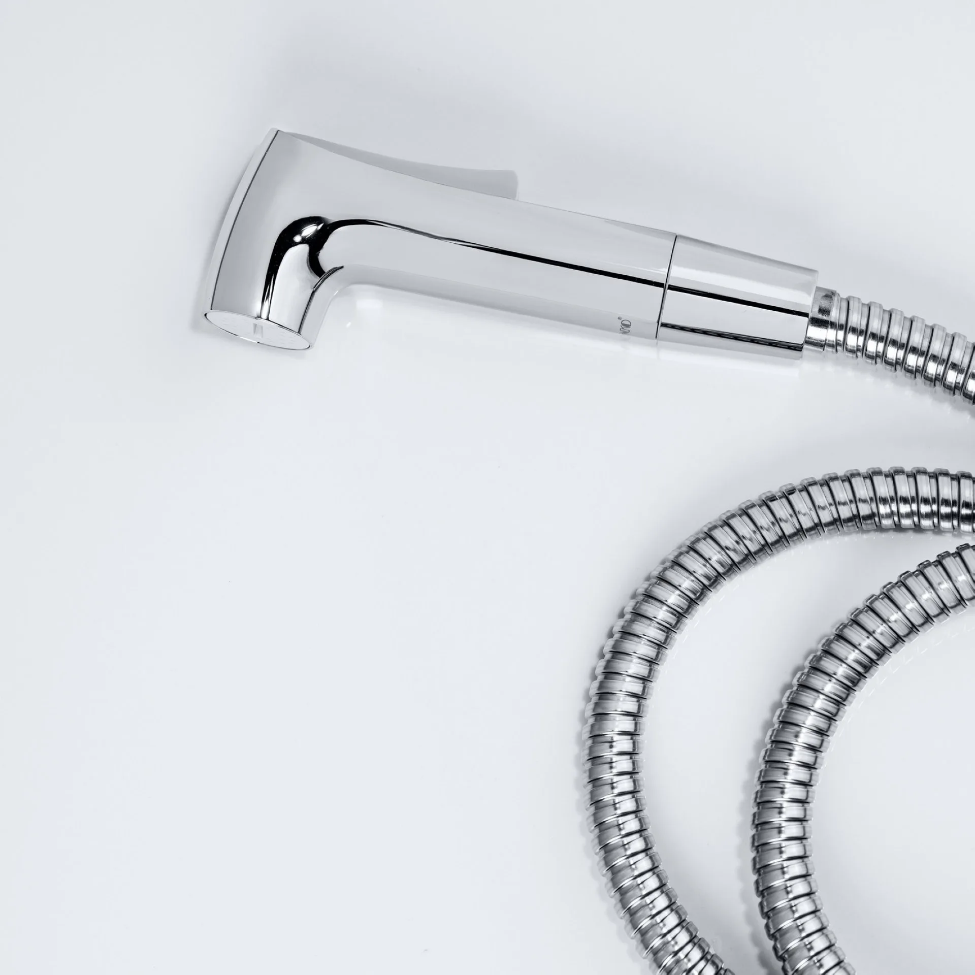 WENKO Bidet Handbrause 120 cm, Chrom glänzend + Wandhalterung + Schlauch