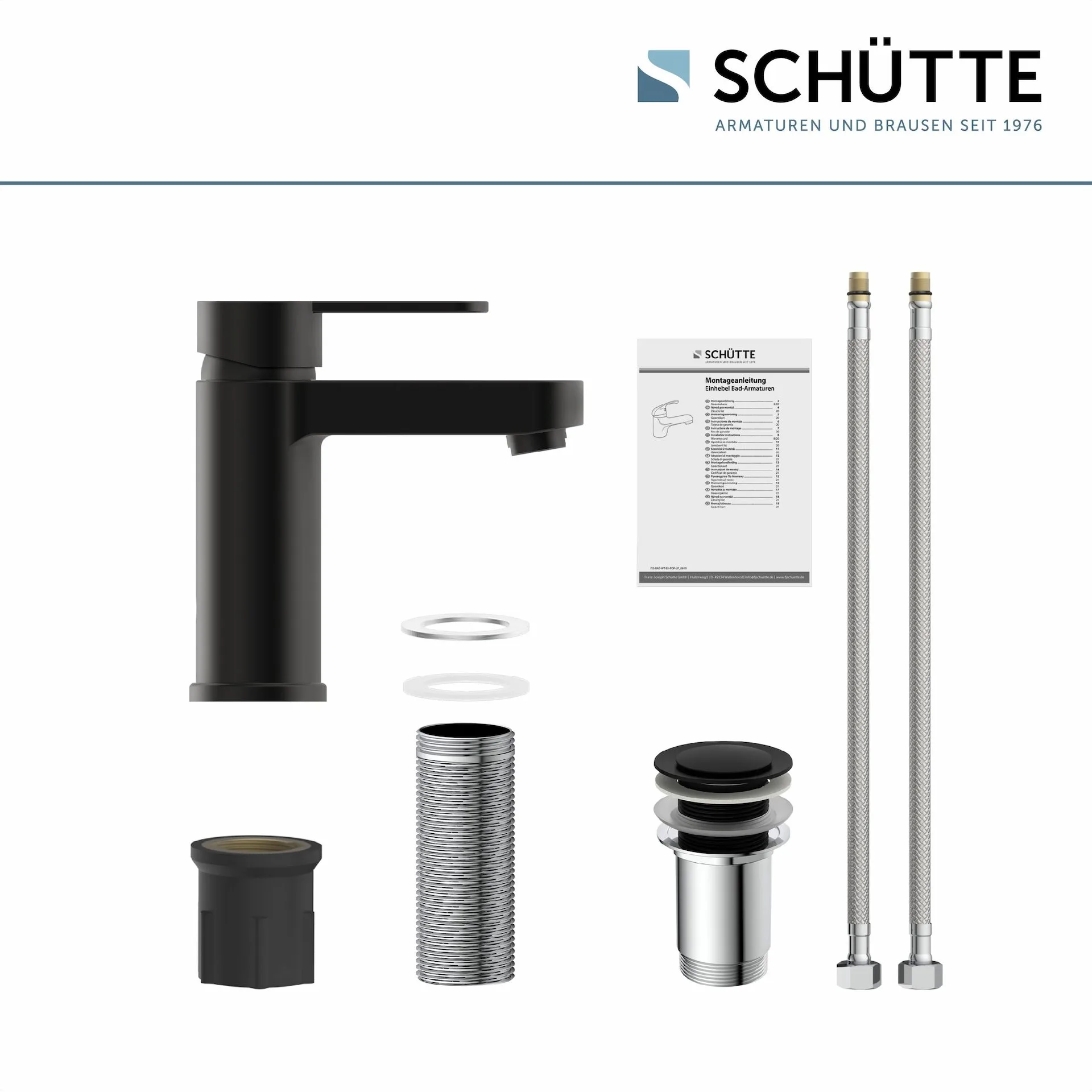 Schütte ELEPHANT Waschtischarmatur, Schwarz matt