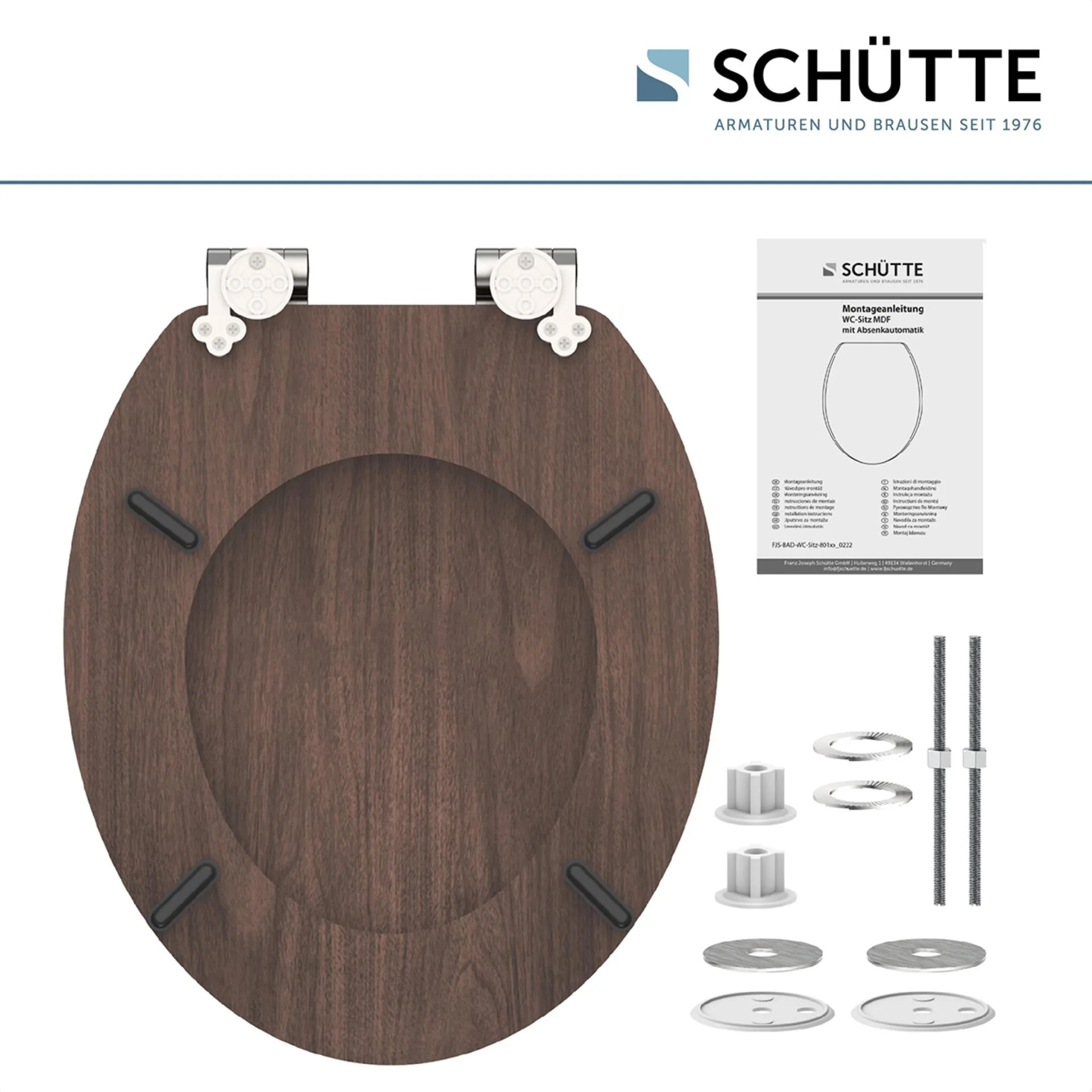 Schütte DARK WOOD WC-Sitz, mit Absenkautomatik