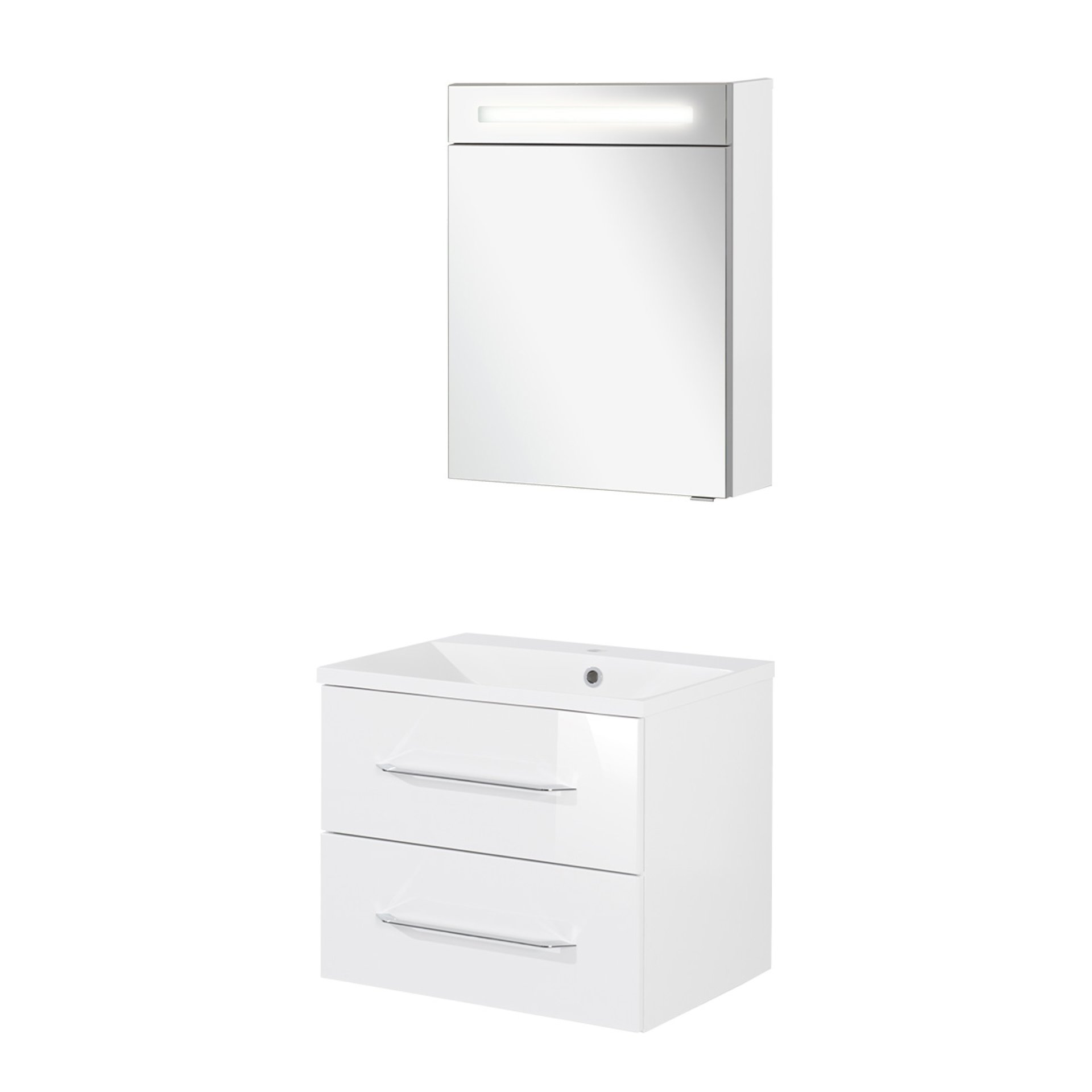 Fackelmann B.CLEVER Badmöbel Set 3-teilig, 60 cm, Weiß