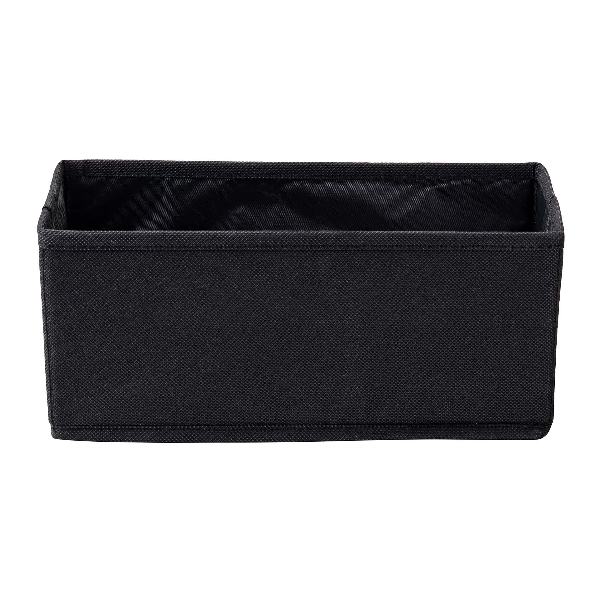 Fackelmann Aufbewahrungskorb 28 cm, Schwarz, faltbar