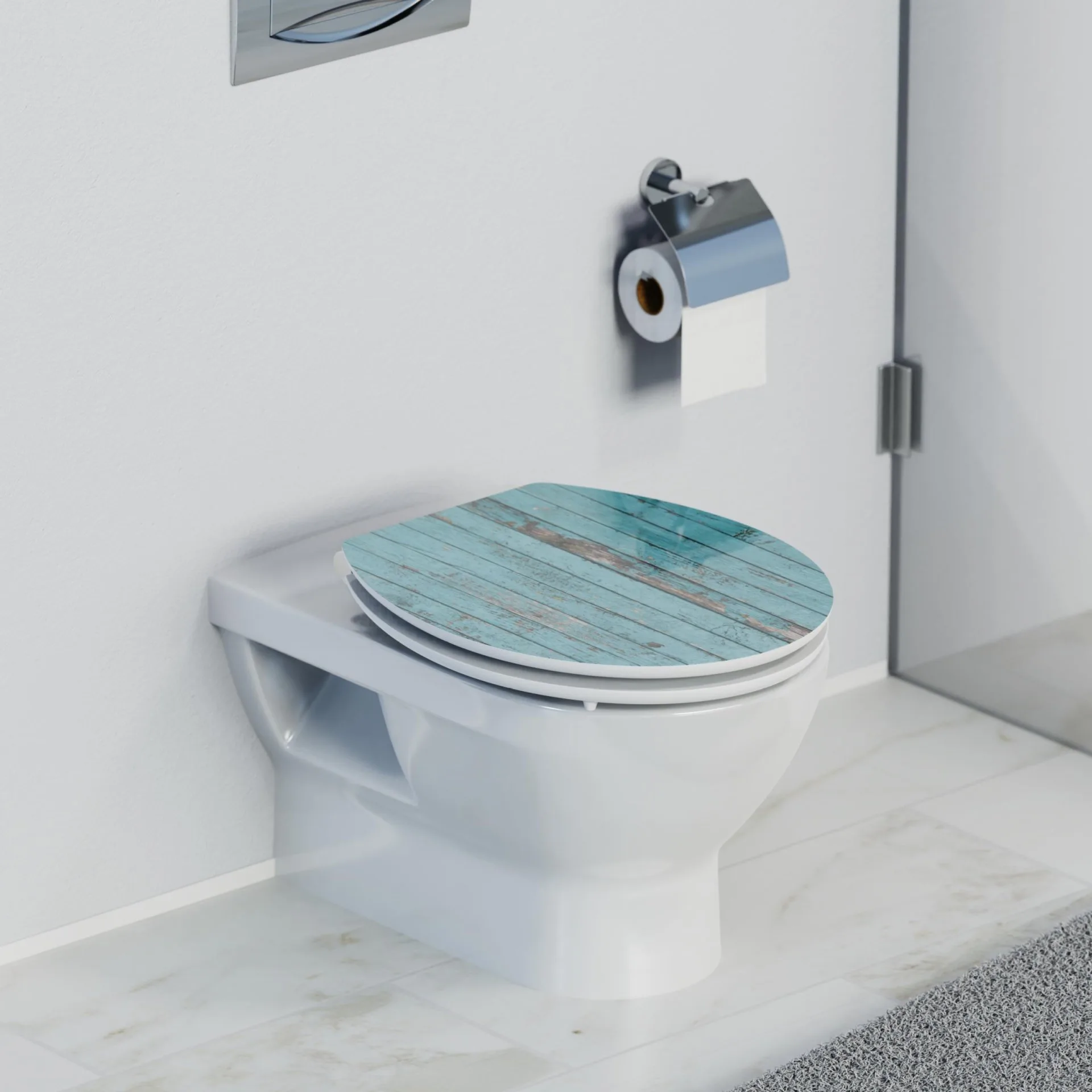SCHÜTTE BLUE WOOD WC-Sitz, MDF HG, mit Absenkautomatik