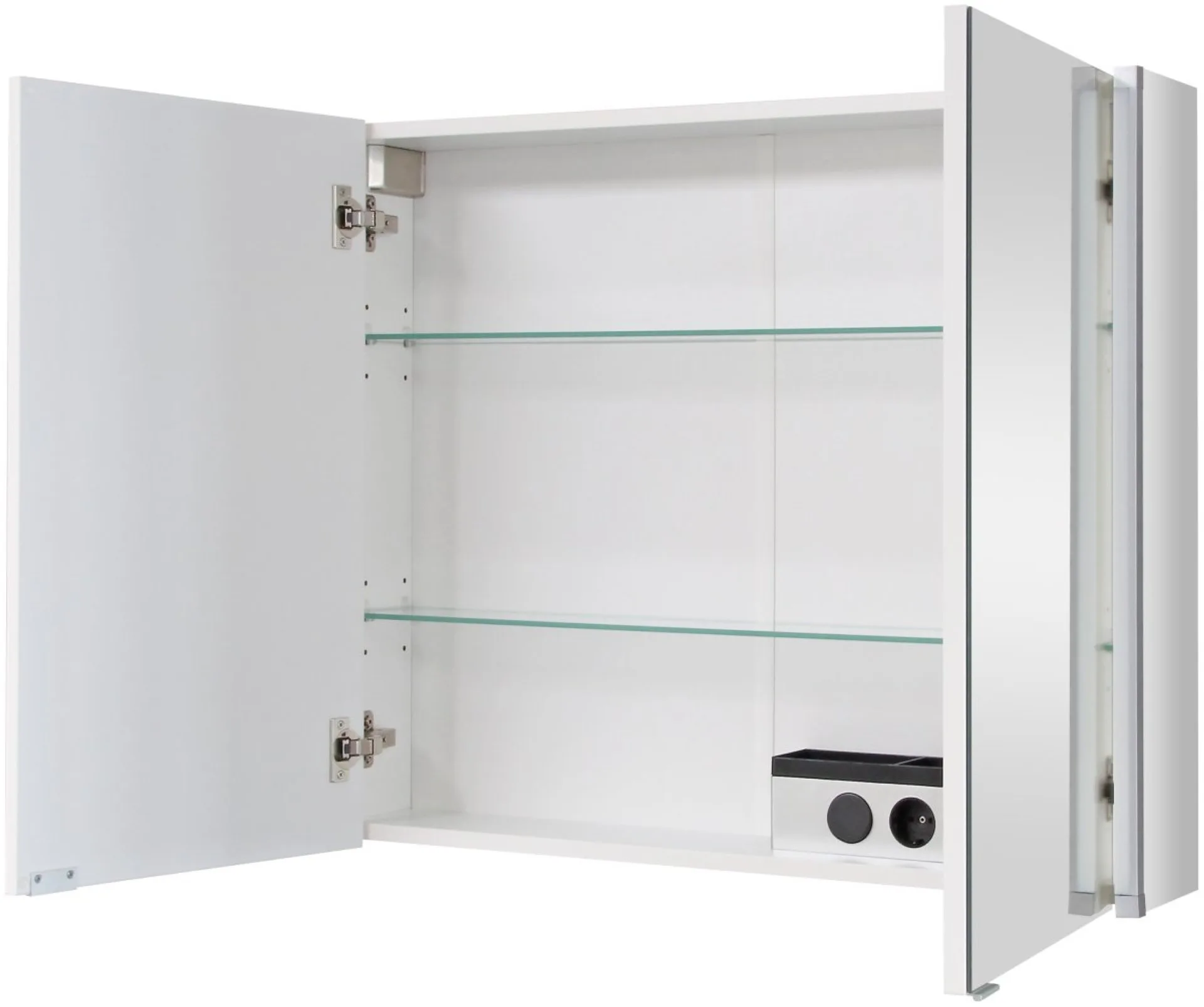 FACKELMANN LED Spiegelschrank 81 cm breit, Weiß