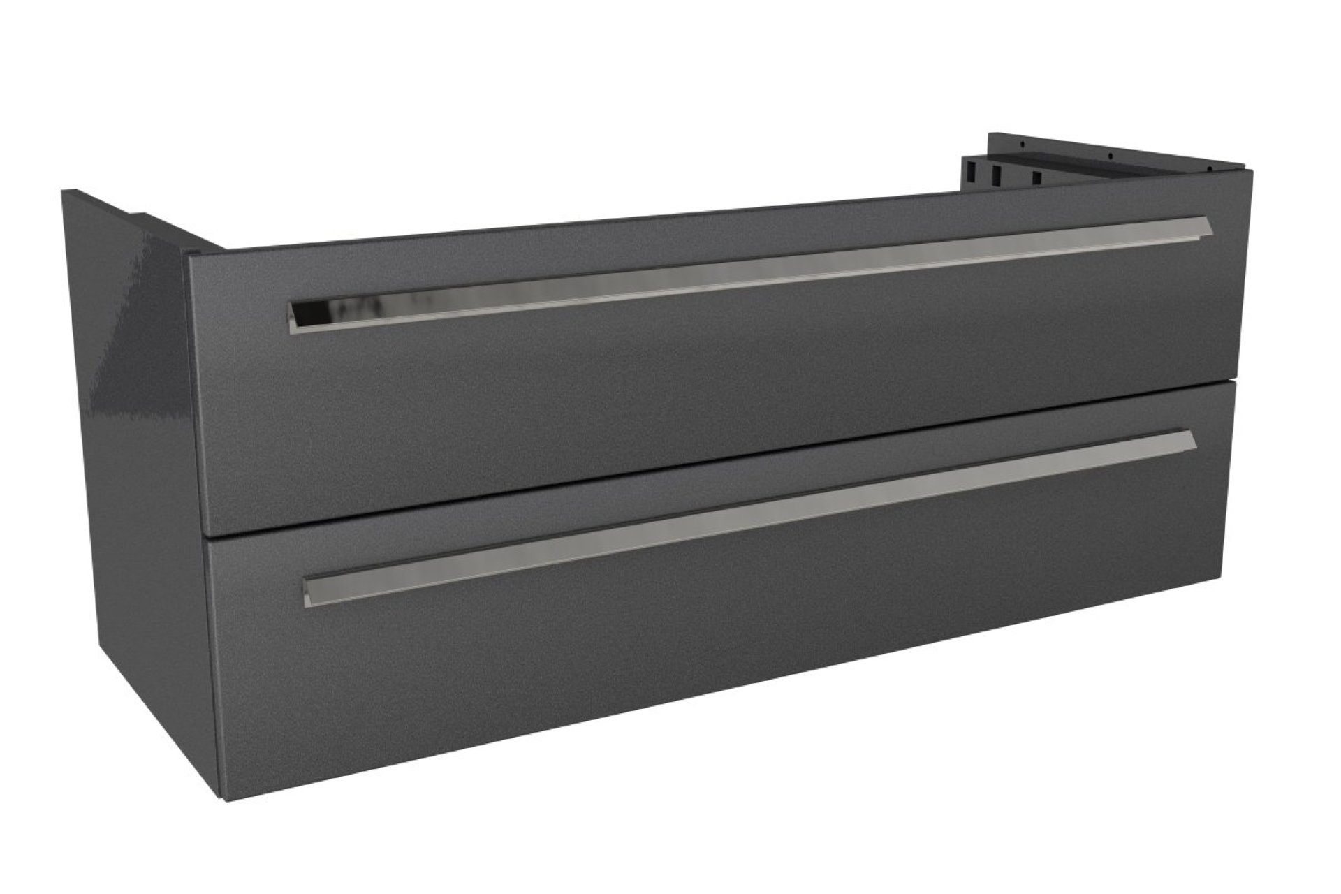 LANZET K1 Waschbeckenunterschrank 120 cm breit, Anthrazit