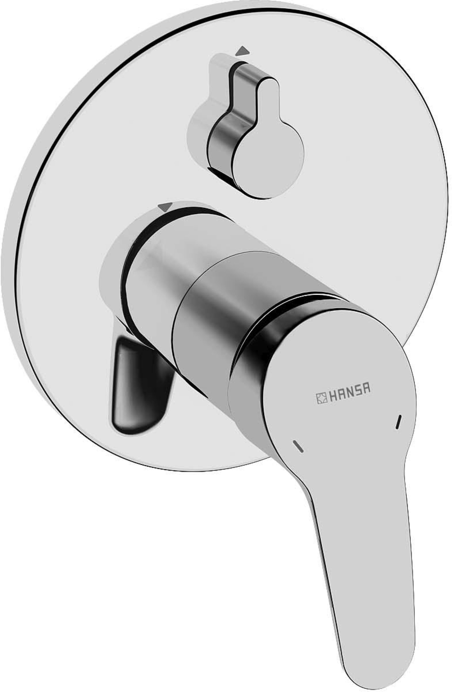 HANSA HANSAMIX Badewannenarmatur, Chrom, Unterputz, mit Sicherungseinrichtung