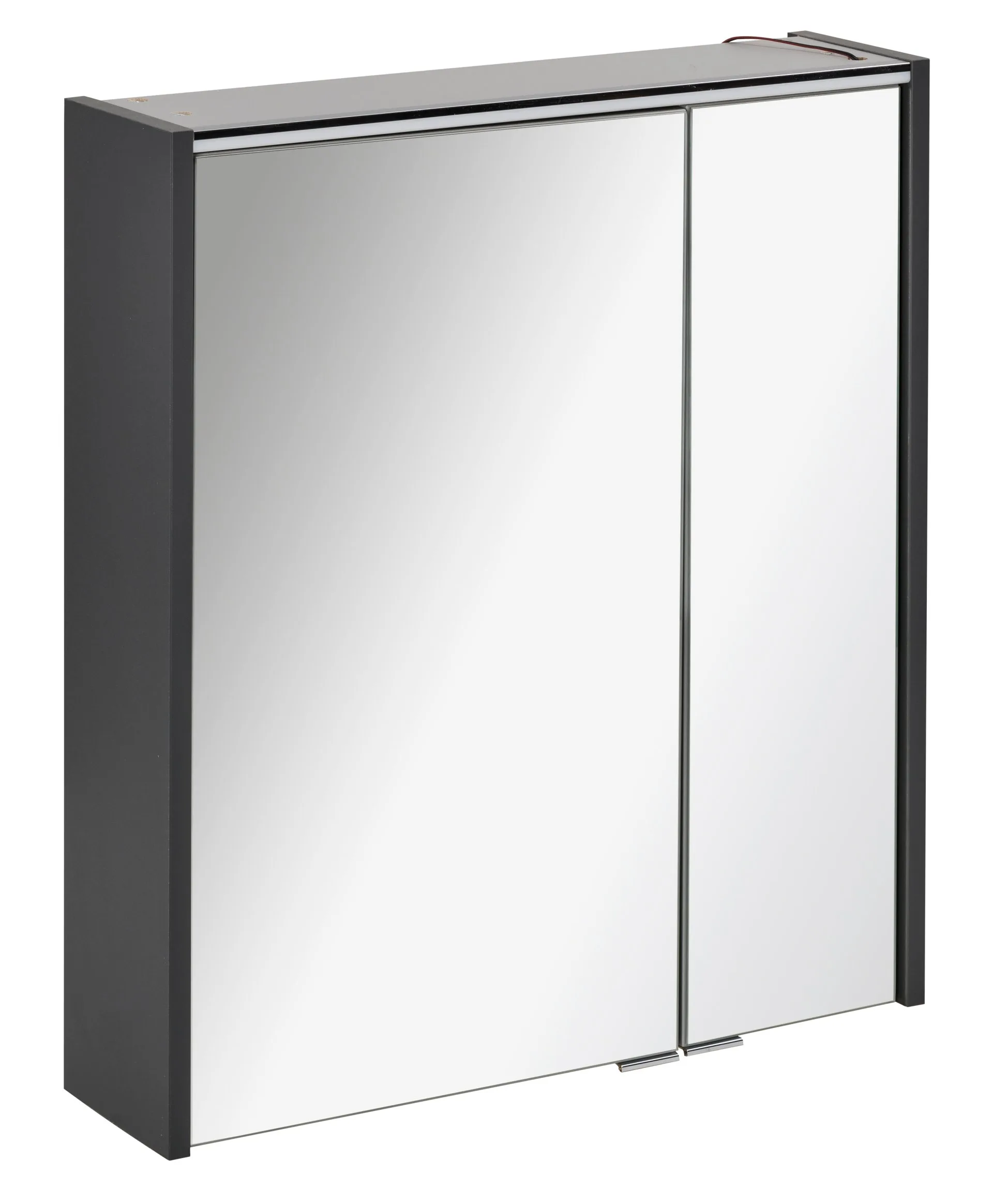 Fackelmann DENVER LED Spiegelschrank 60 cm breit, Anthrazit