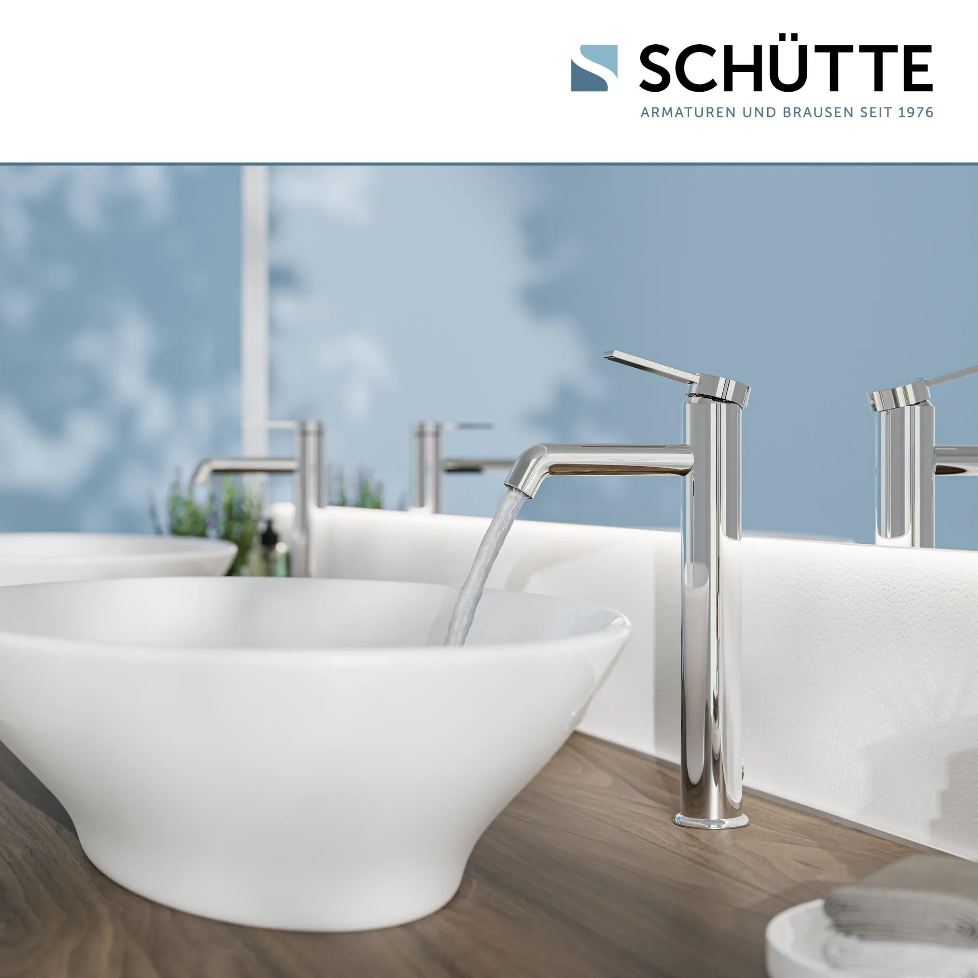 SCHÜTTE LOS ANGELES Waschtischarmatur, Chrom, für Aufsatzwaschbecken