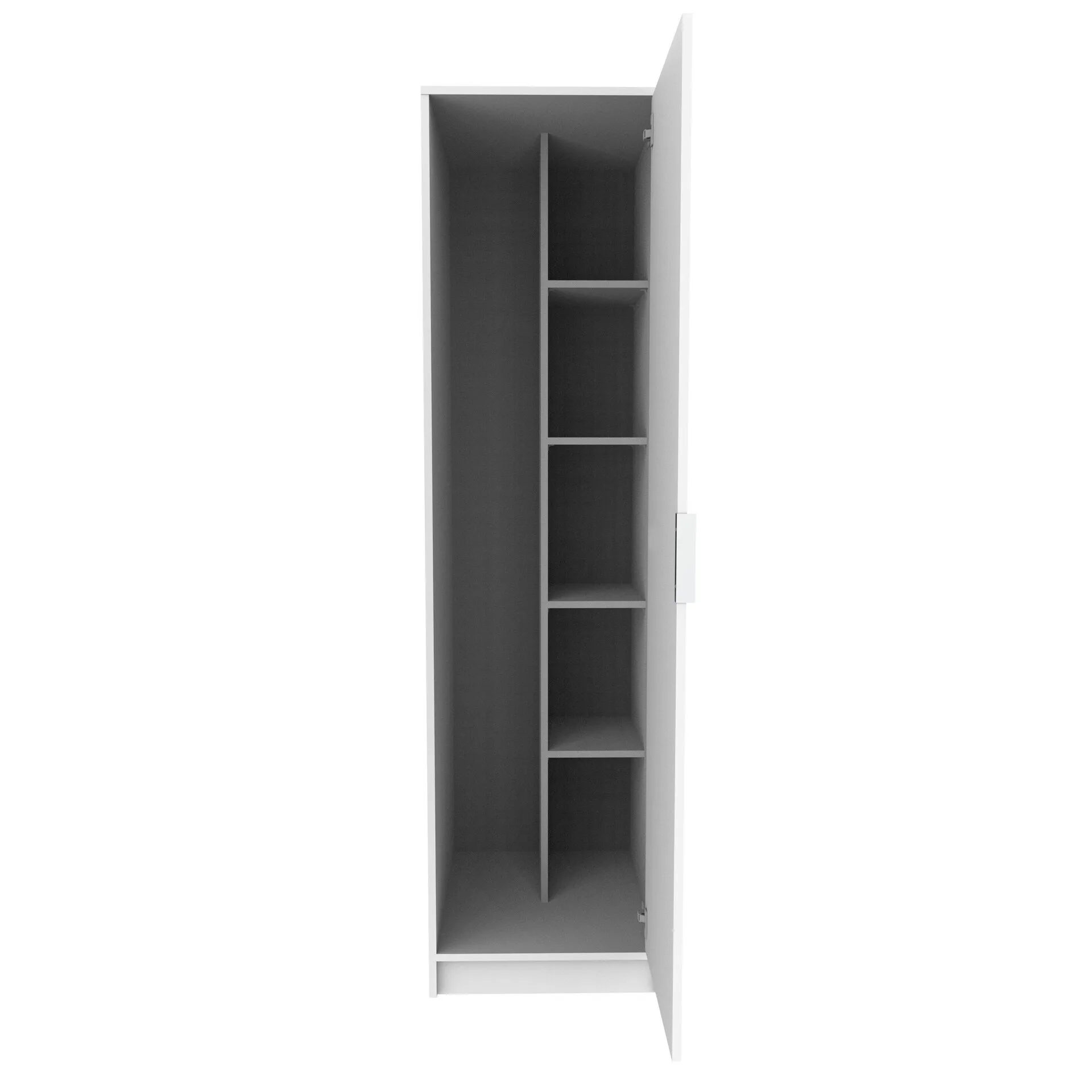 FACKELMANN Putzschrank 50 cm breit, Weiß, mit verstellbaren Füßen