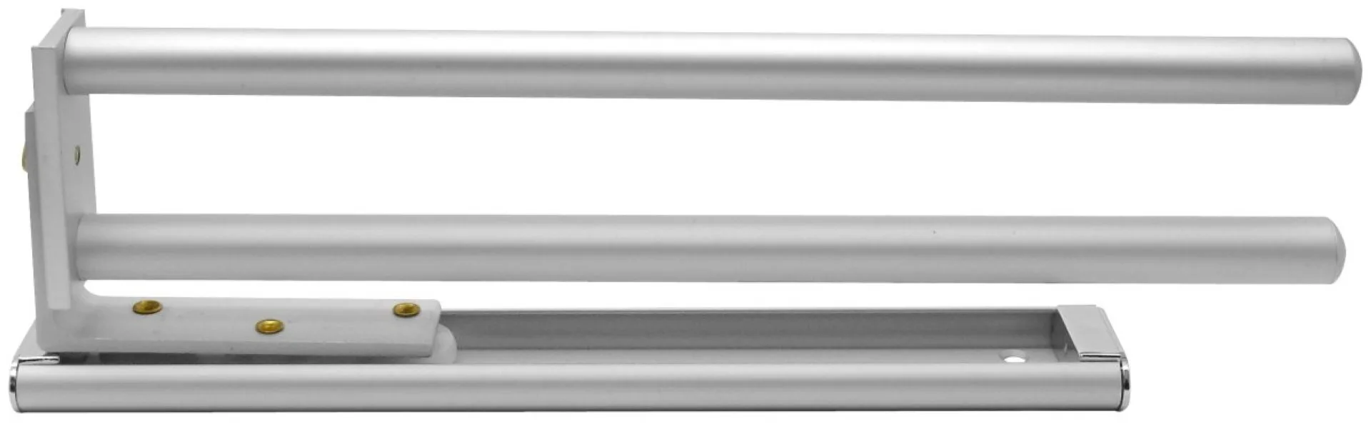 FACKELMANN Handtuchhalter 31 - 46 cm breit, Silber mit 2 Armen