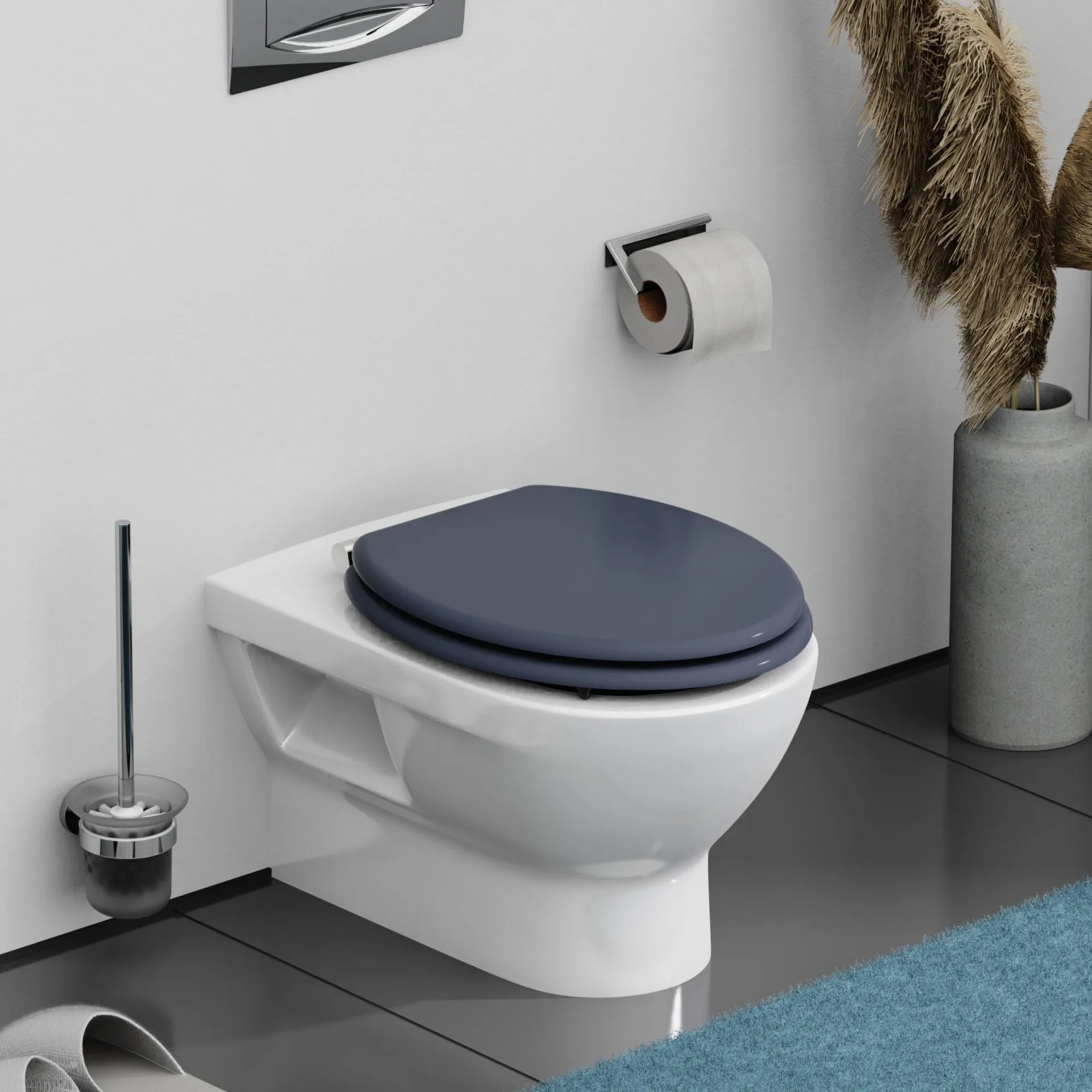 SCHÜTTE SPIRIT ANTHRAZIT WC-Sitz, mit Absenkautomatik
