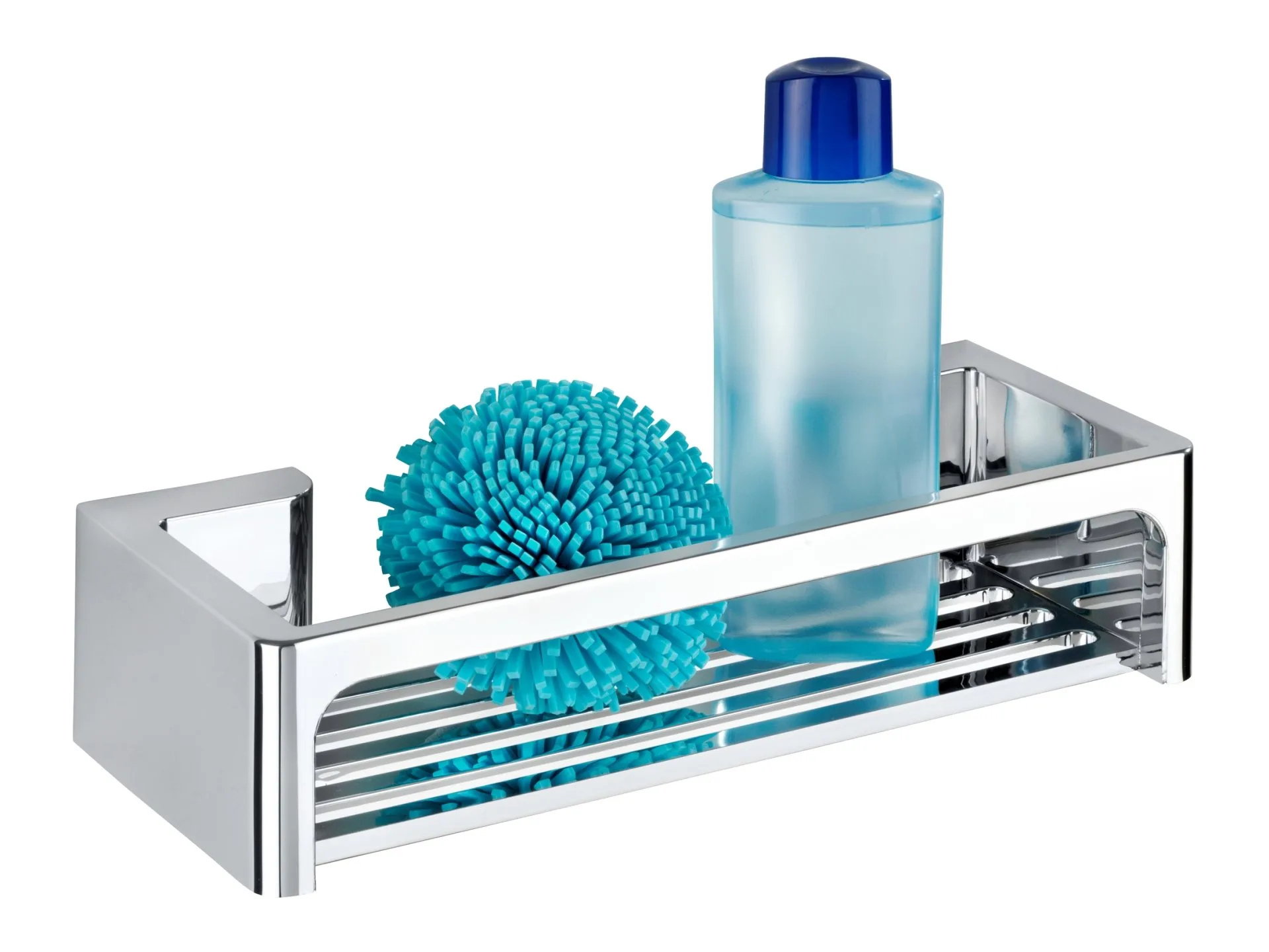 WENKO BRALIA Duschablage, Chrom, 2er Set, Befestigen ohne bohren, Power-Loc®