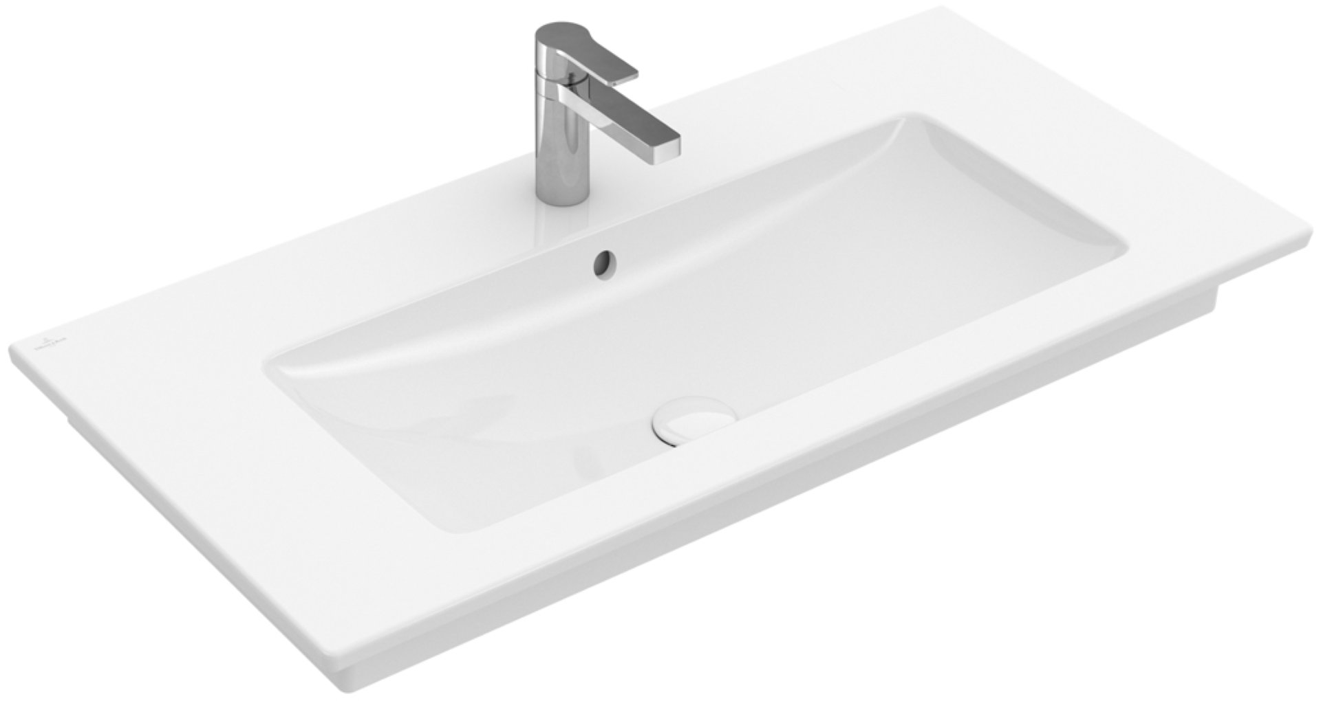 VILLEROY & BOCH VENTICELLO Waschbecken 100 cm breit, Weiß, mit Überlauf
