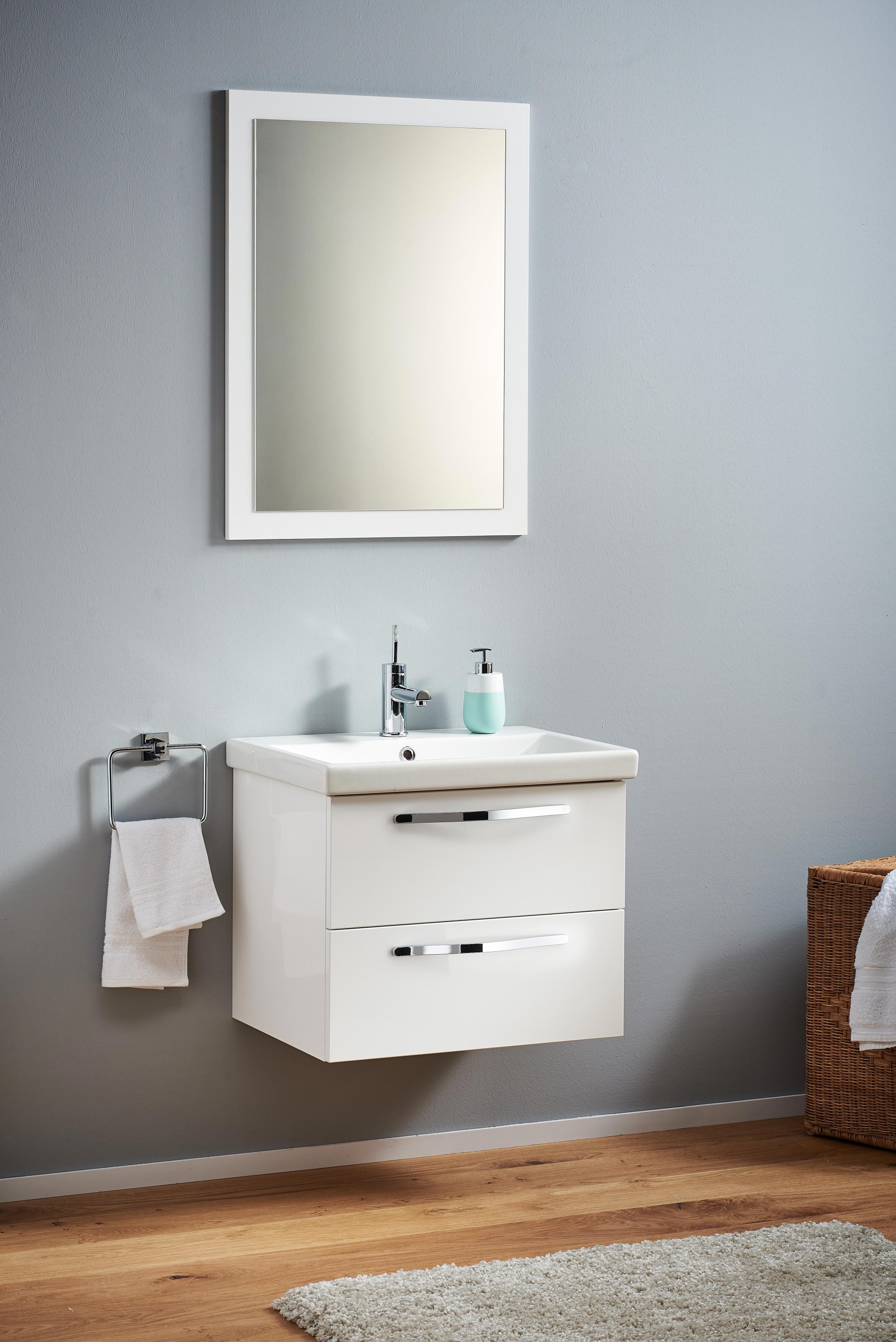 BadeDu GRAZIA Spiegel 60 cm, Weiß