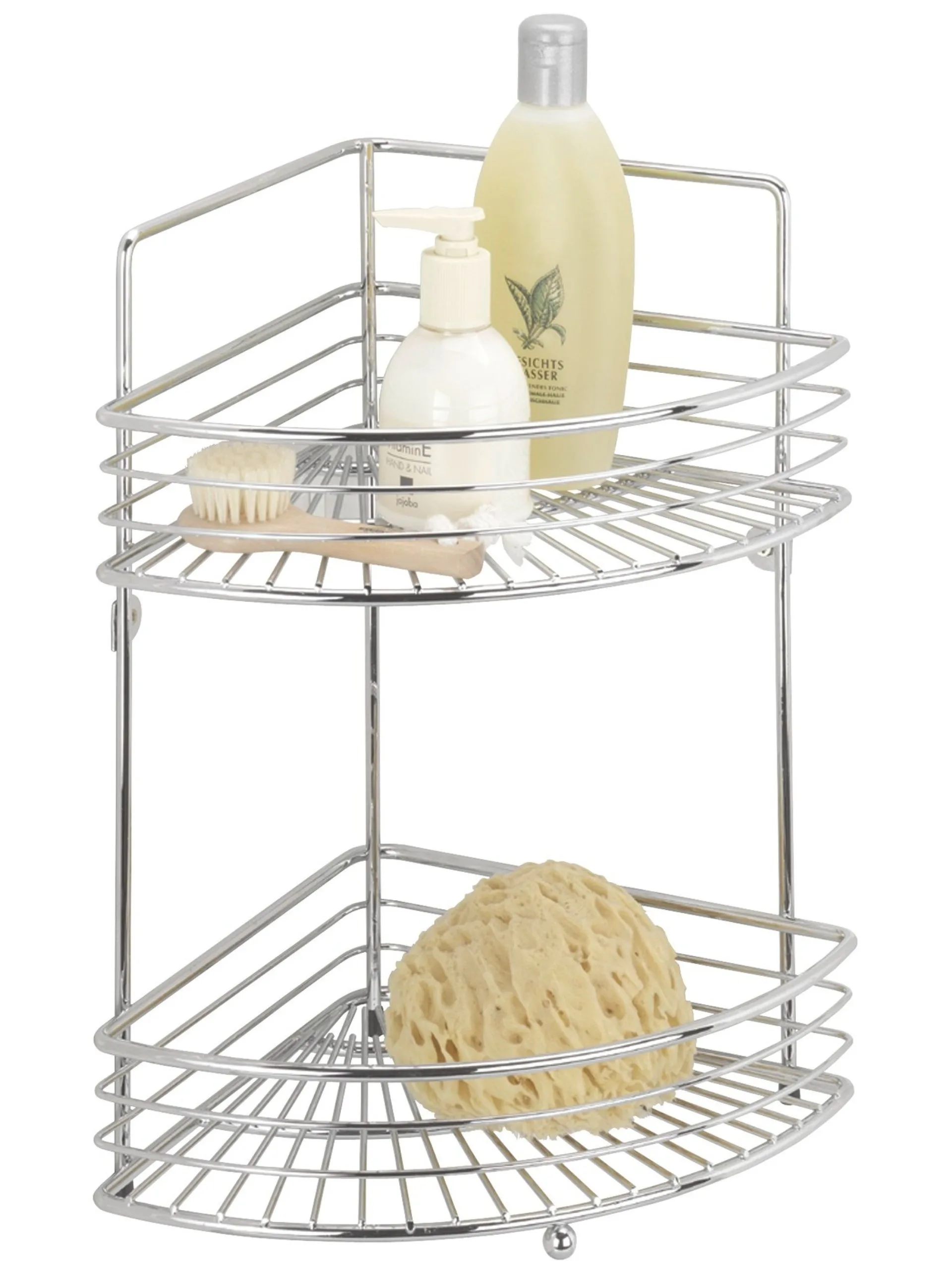 WENKO MILANO Dusch Eckablage, Chrom, mit 2 Etagen
