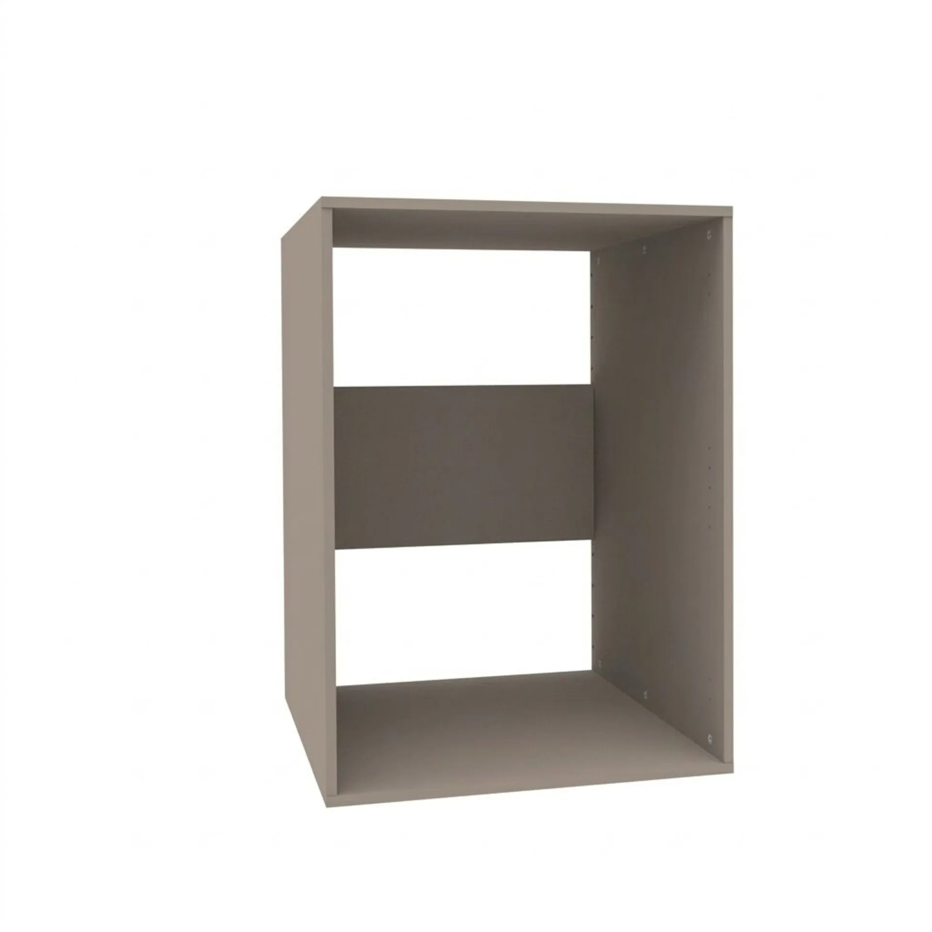 FACKELMANN Waschturm Set 2-teilig 65 cm breit, Grau, Trockner-/Waschmaschinenschrank, mit verstellbaren Füßen + Aufsatz