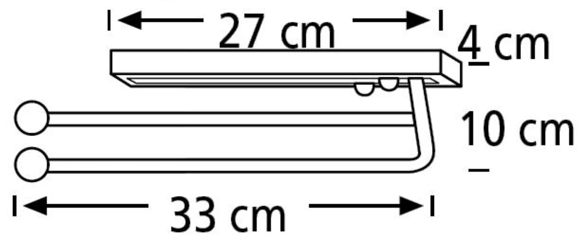 FACKELMANN Handtuchhalter, Chrom, mit Auszug