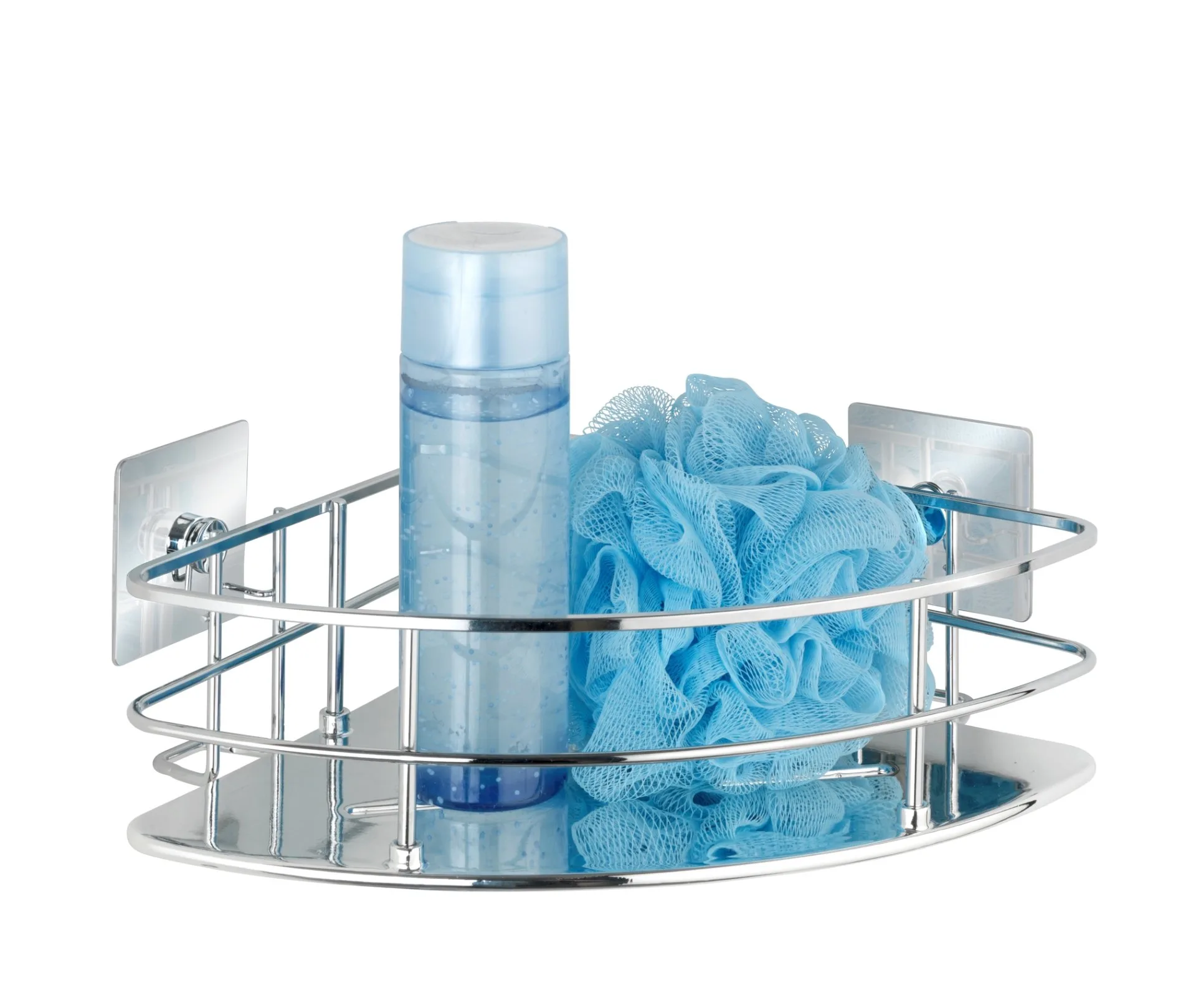 WENKO QUADRO Dusch Eckablage, rostfrei, Befestigen ohne bohren, Turbo-Loc®