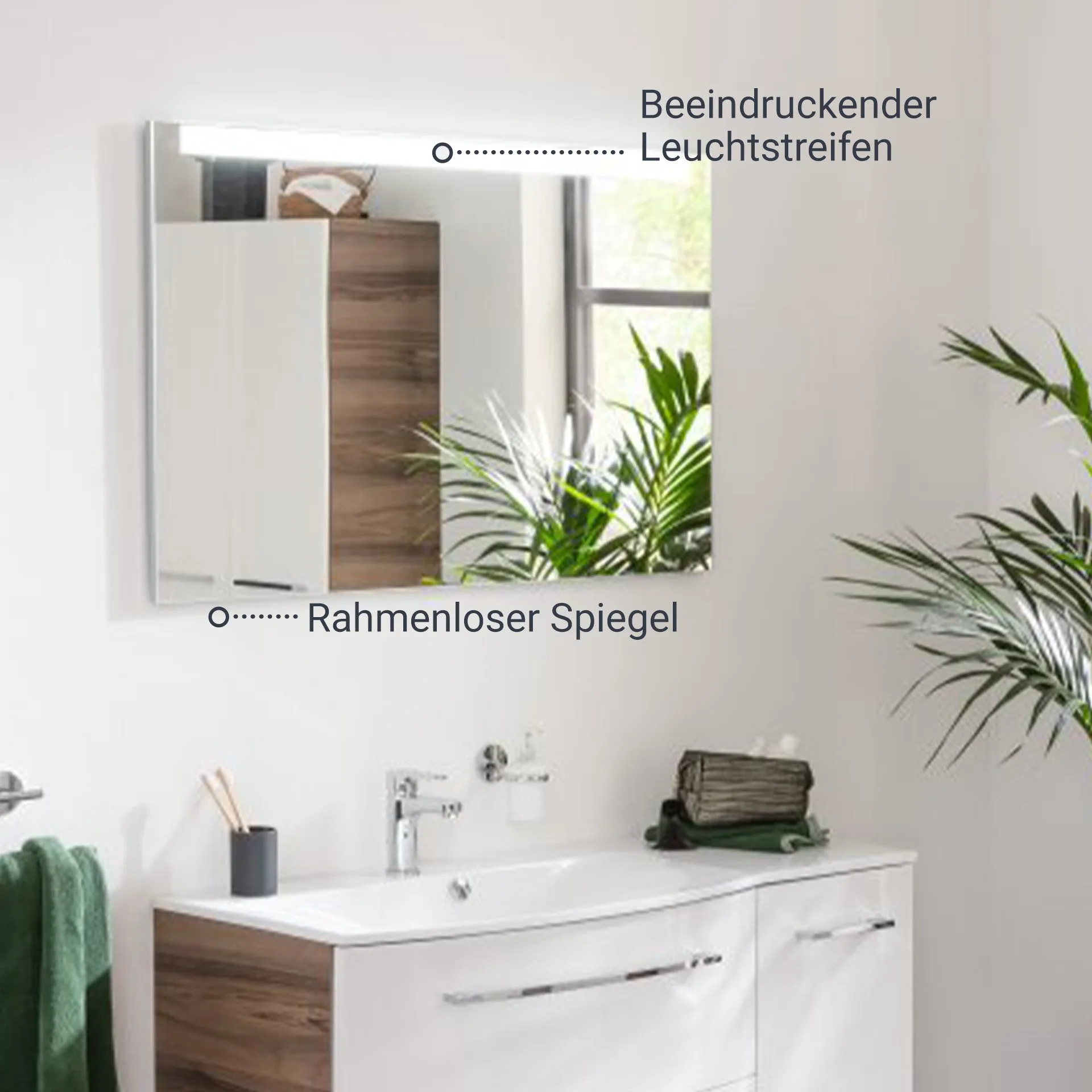 FACKELMANN B.BRILLANT LED Spiegel 110 cm breit
