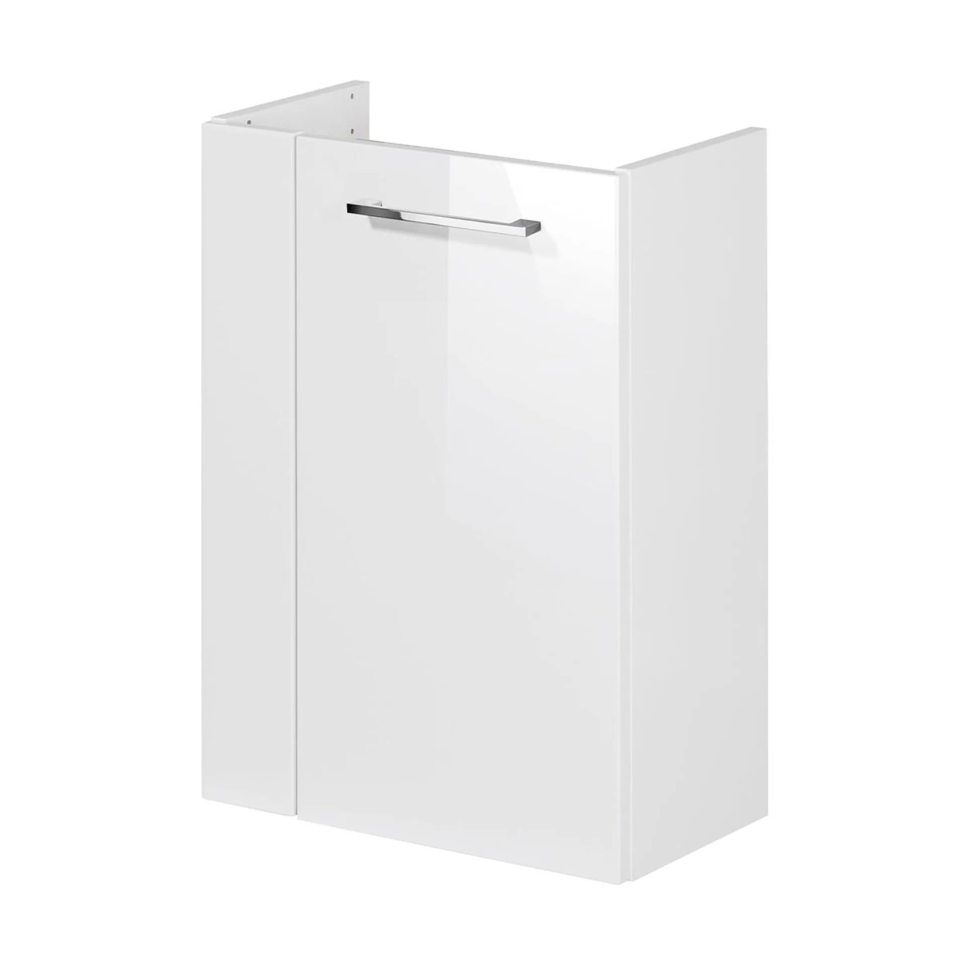 FACKELMANN SBC SCENO Waschbeckenunterschrank Gäste WC 45 cm breit, Weiß, Türanschlag rechts