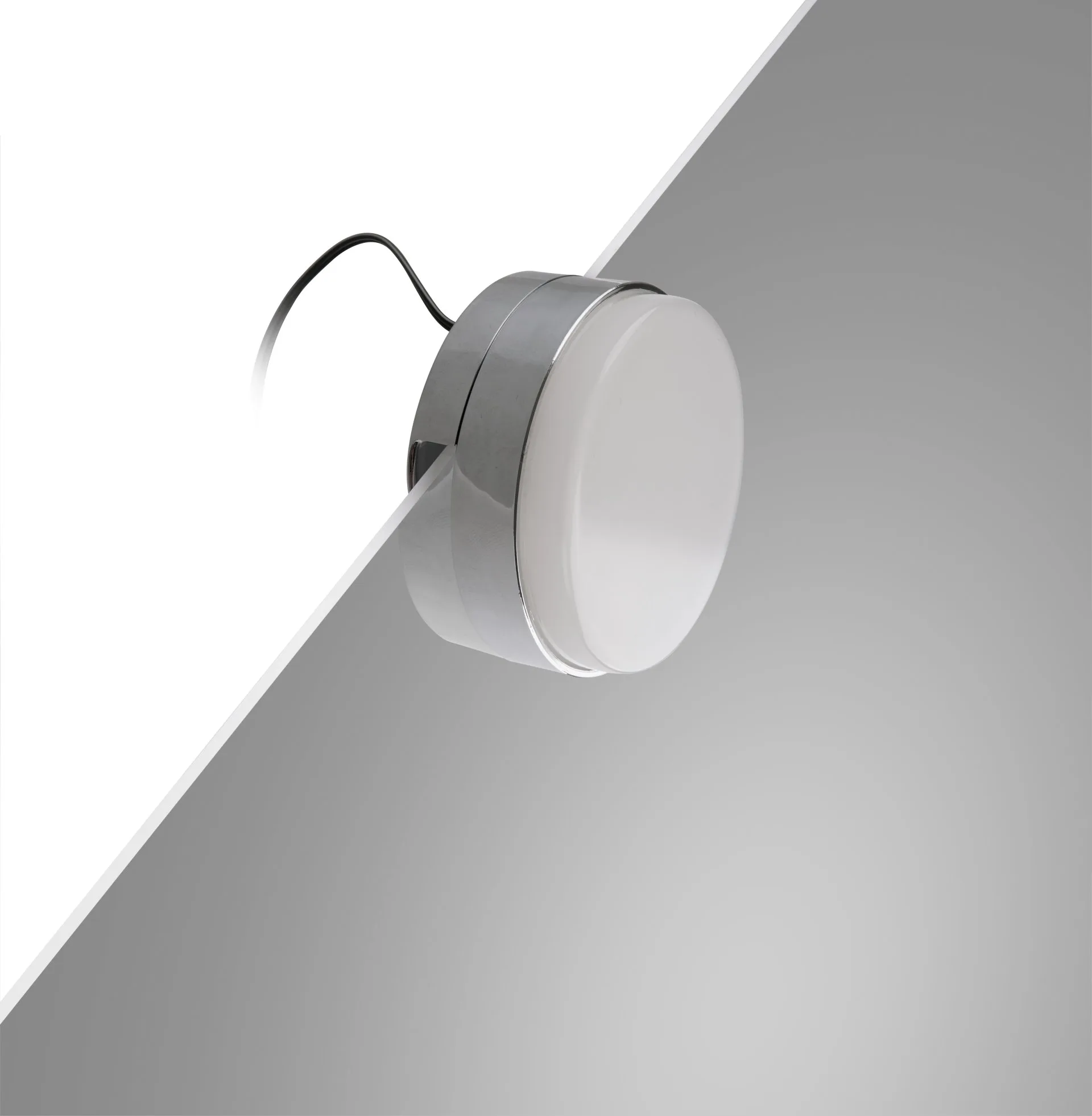 FACKELMANN LED Beleuchtung für Spiegel, 3-4 mm Stärke, Klemmspot