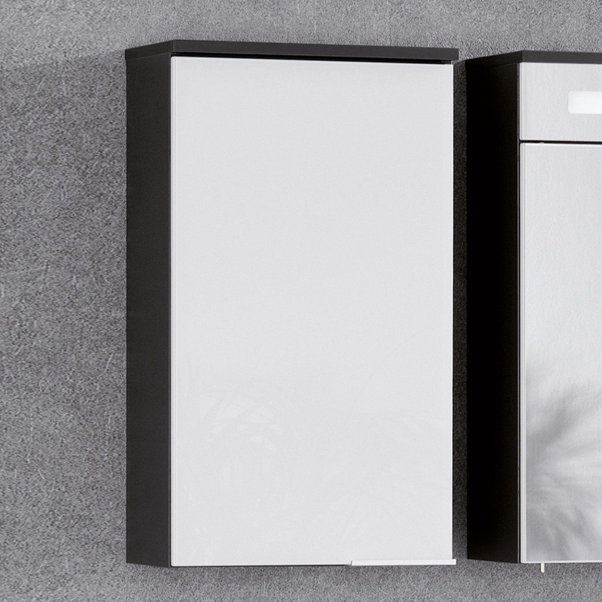 Fackelmann KARA Hängeschrank 41 cm, Weiß/Anthrazit, rechts