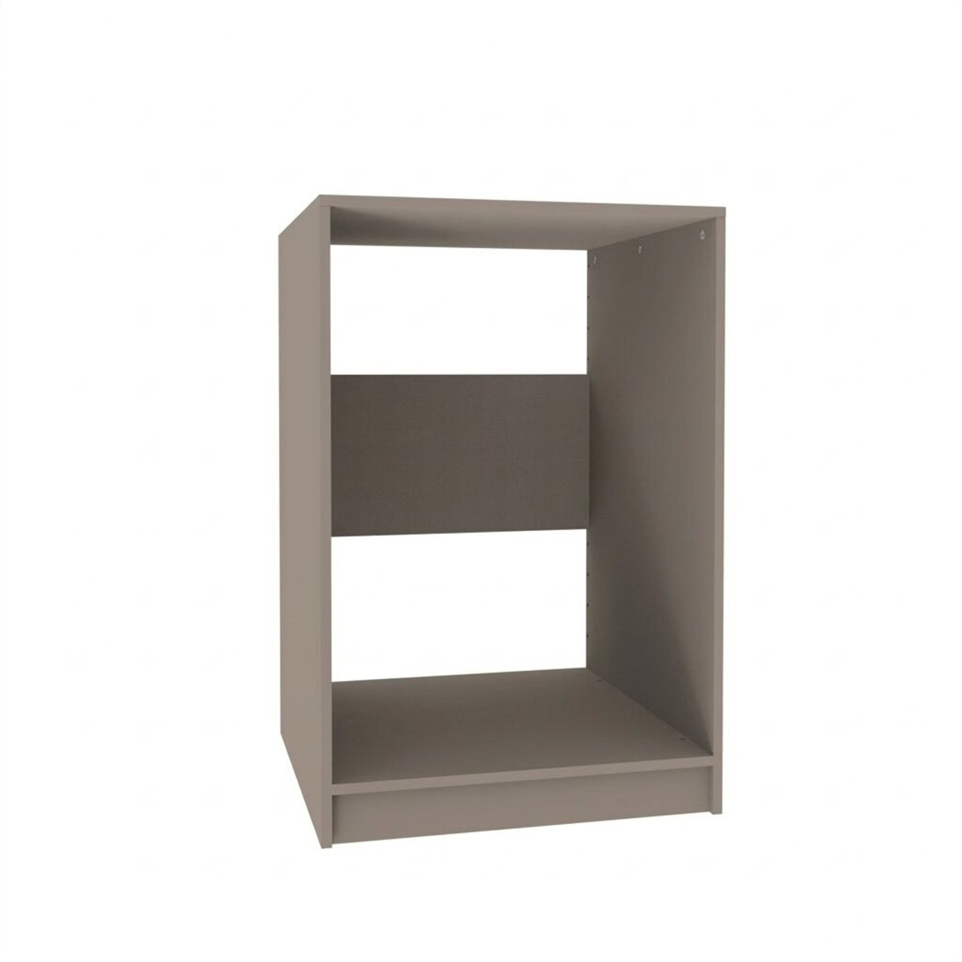 FACKELMANN Waschturm Set 3-teilig 115 cm breit, Grau, Trockner-/Waschmaschinenschrank + Aufsatzschrank + Putzschrank
