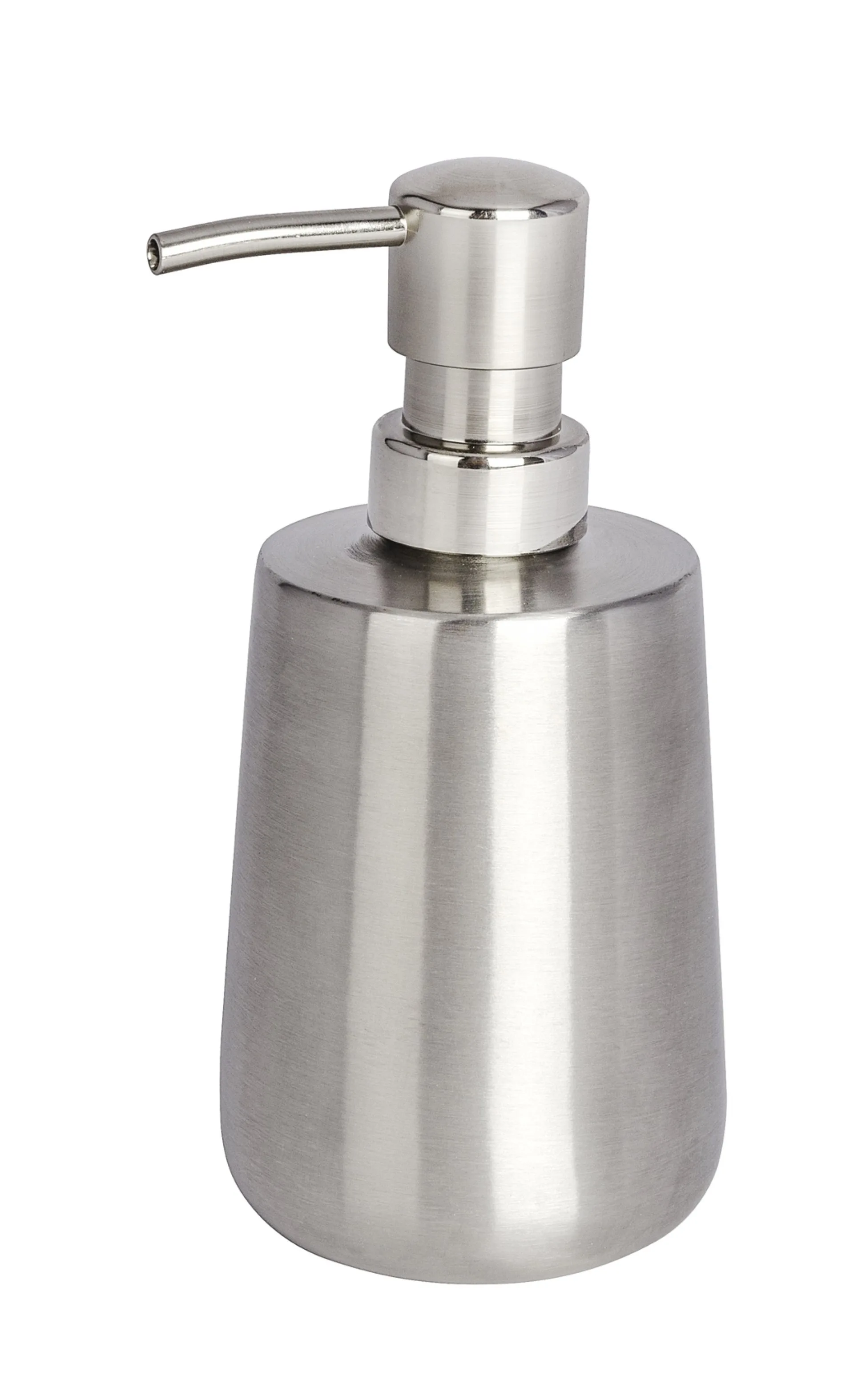 WENKO SOLID Seifenspender 245 ml, Silber, Edelstahl rostfrei