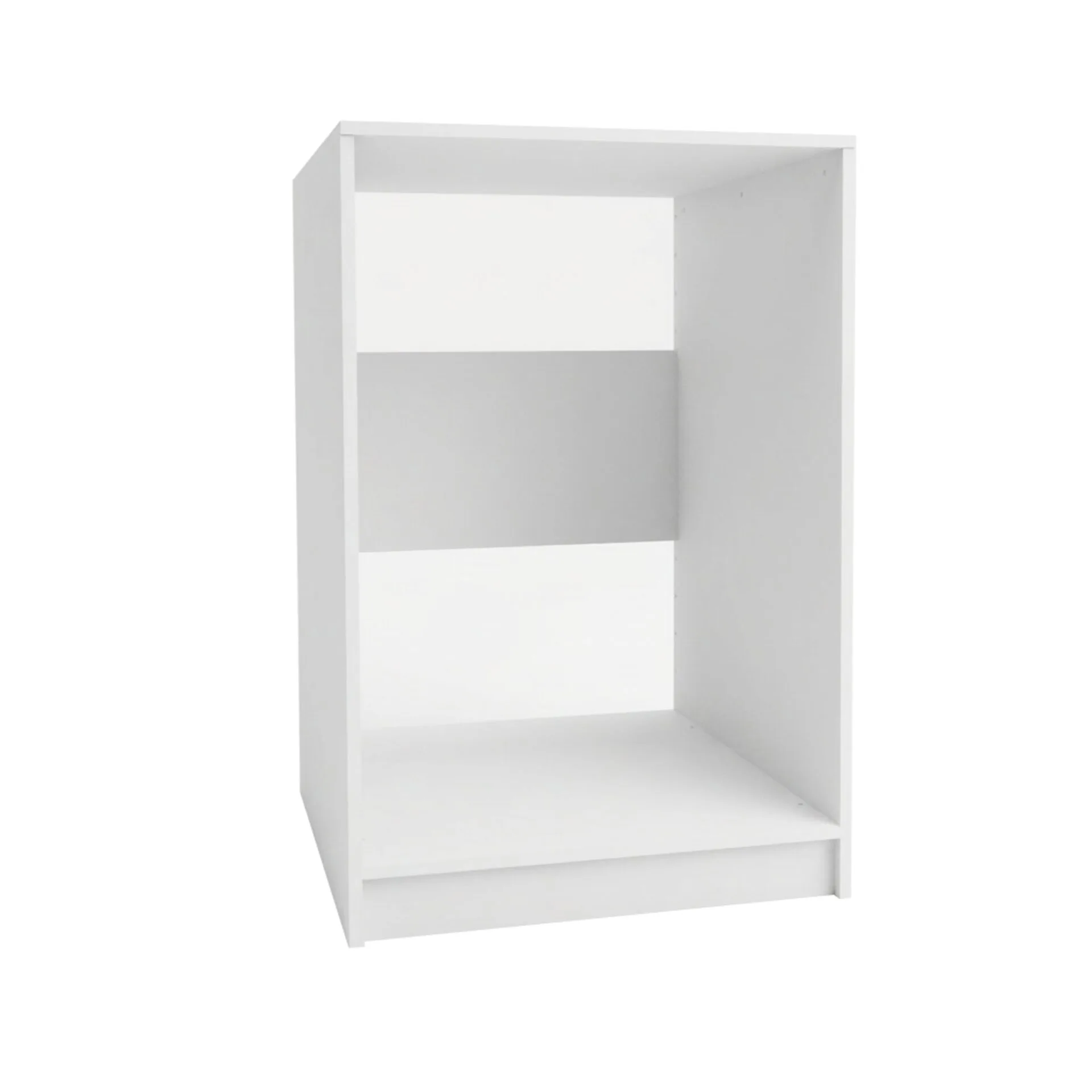 FACKELMANN Waschturm Set 3-teilig 115 cm breit, Weiß + Trockner-/Waschmaschinen-Schrank + Aufsatzschrank + Wäscheschrank
