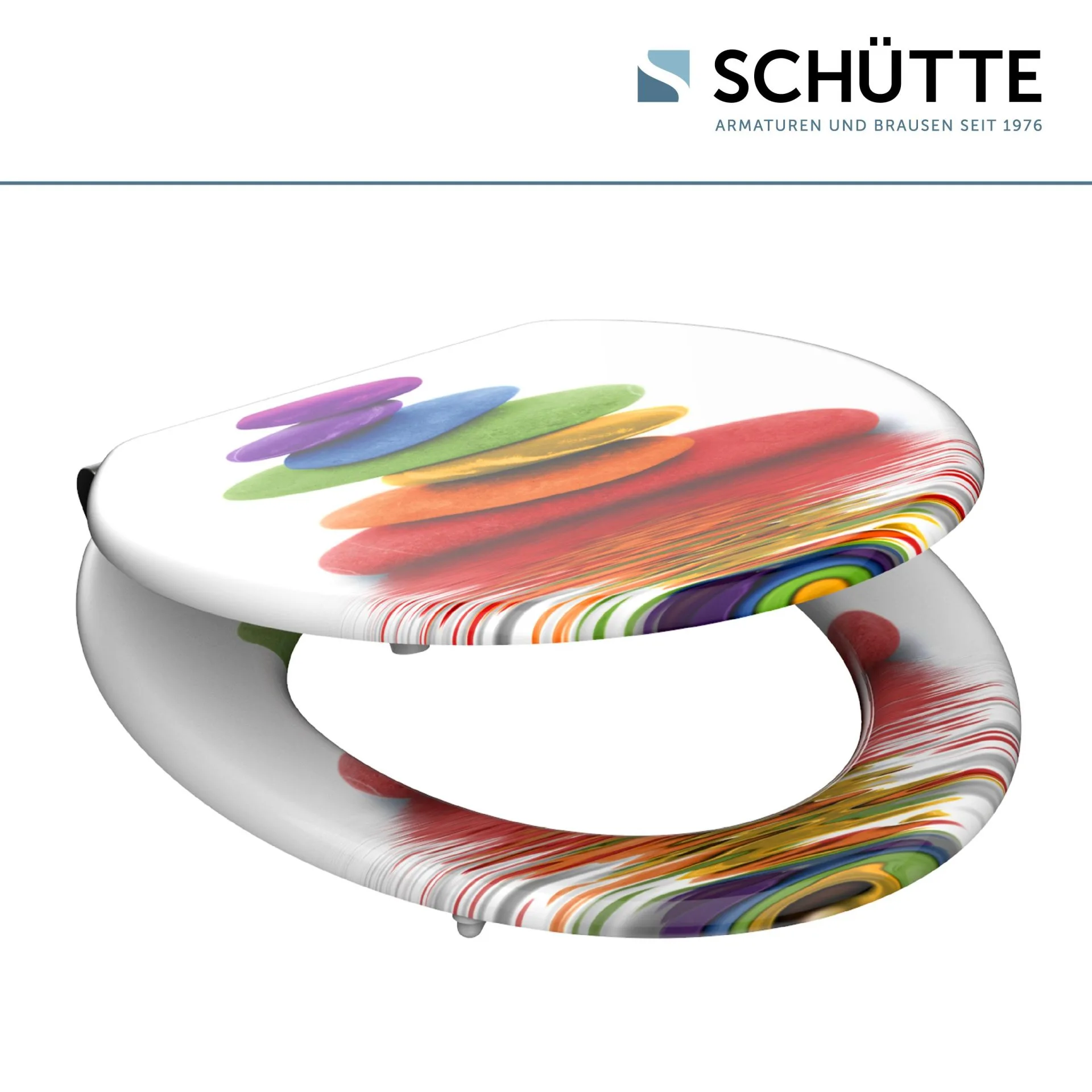 SCHÜTTE COLORFUL STONES, WC-Sitz, mit Absenkautomatik