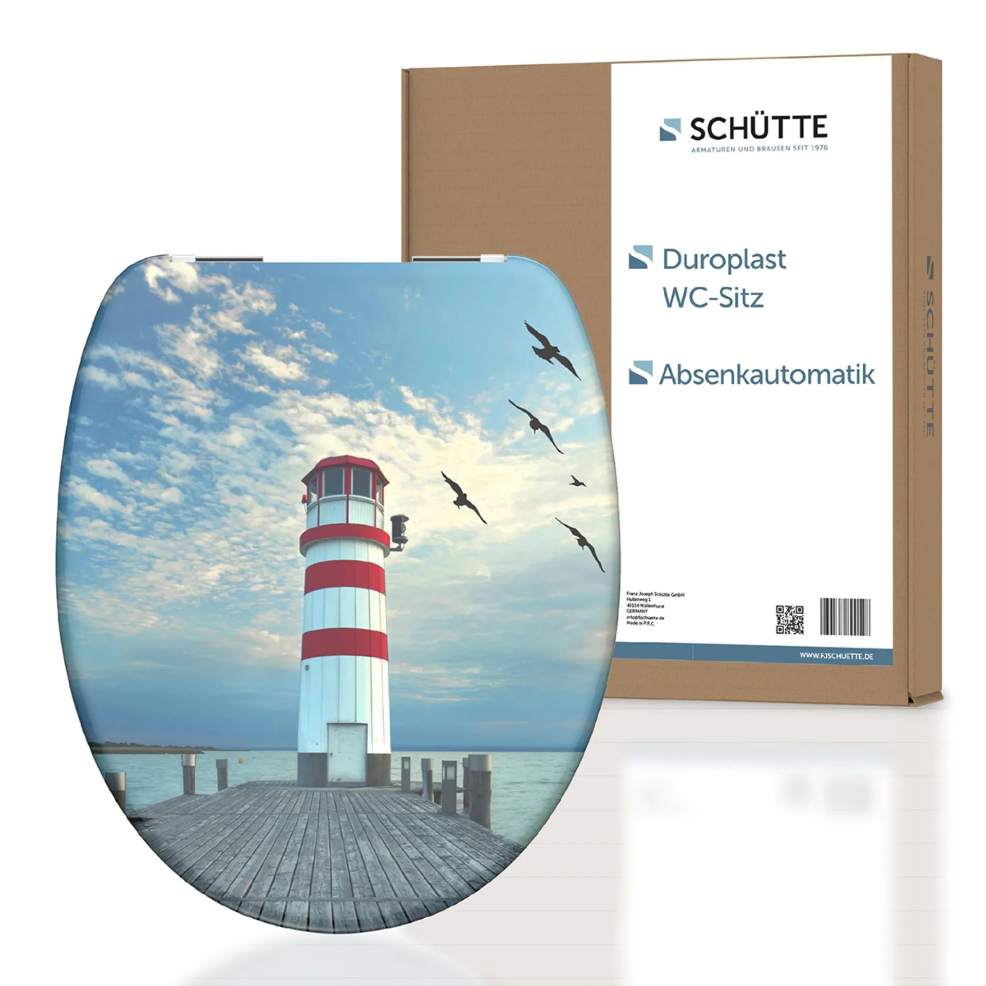 Schütte LIGHTHOUSE WC-Sitz, mit Absenkautomatik, Duroplast