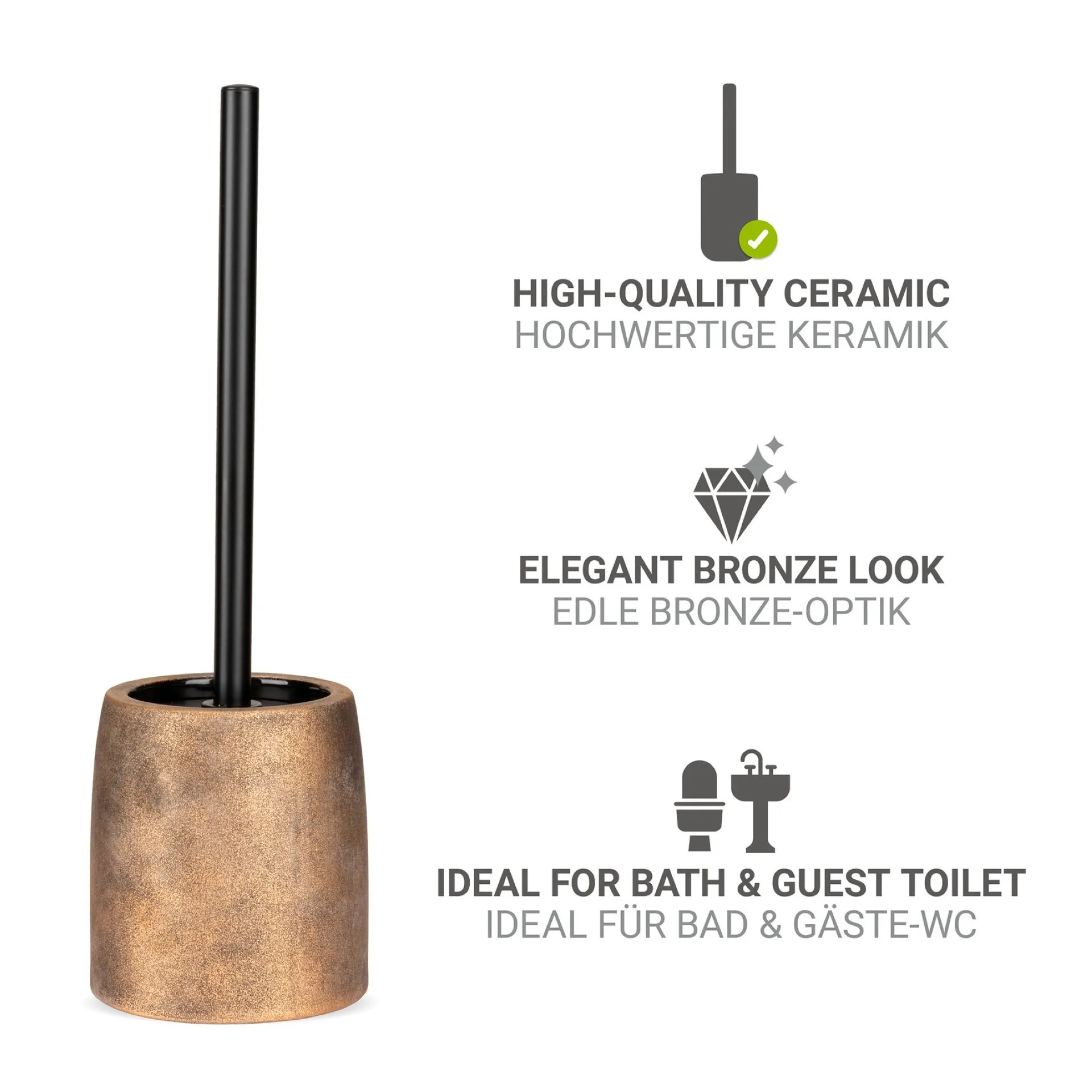 WENKO TREMEA WC-Garnitur, Gold, Keramik