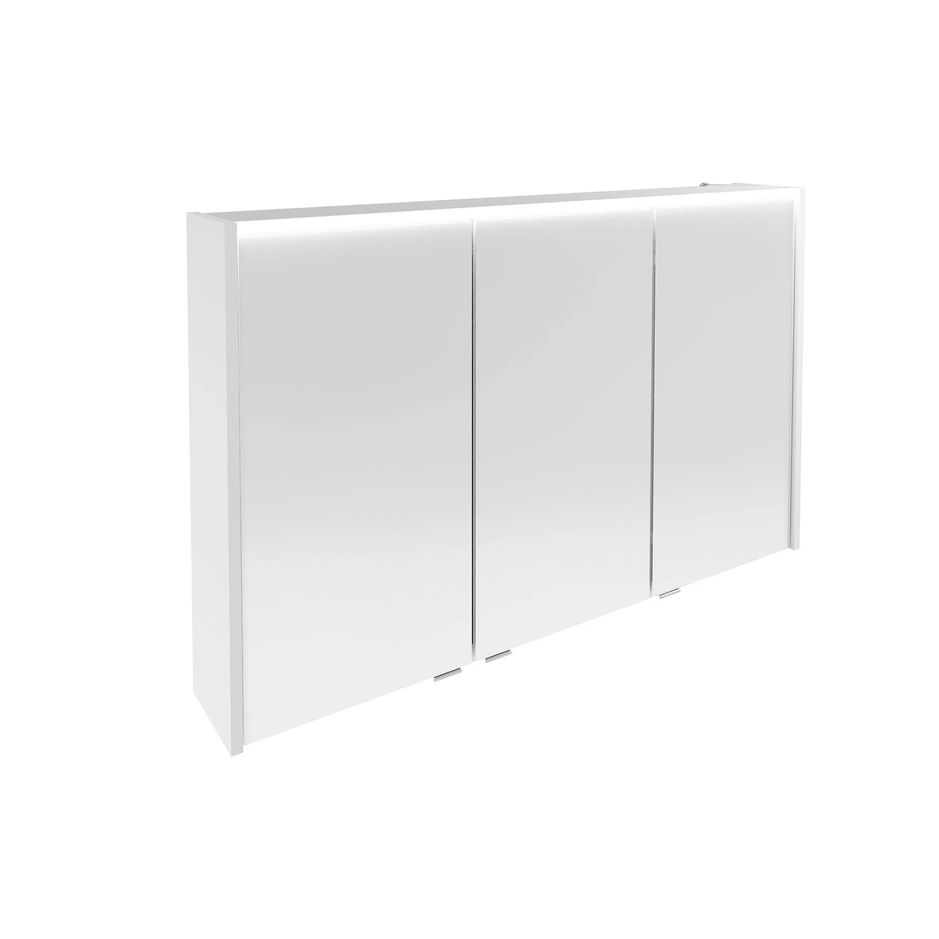 FACKELMANN VERONA LED Spiegelschrank 110 cm breit, Weiß Hochglanz