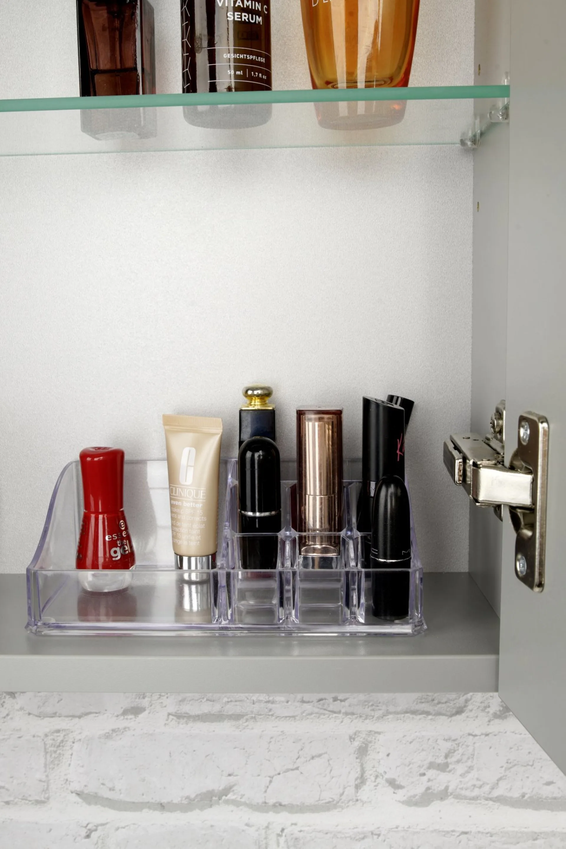 FACKELMANN Make up Organizer 17,5 cm breit, Transparent, Kunststoff