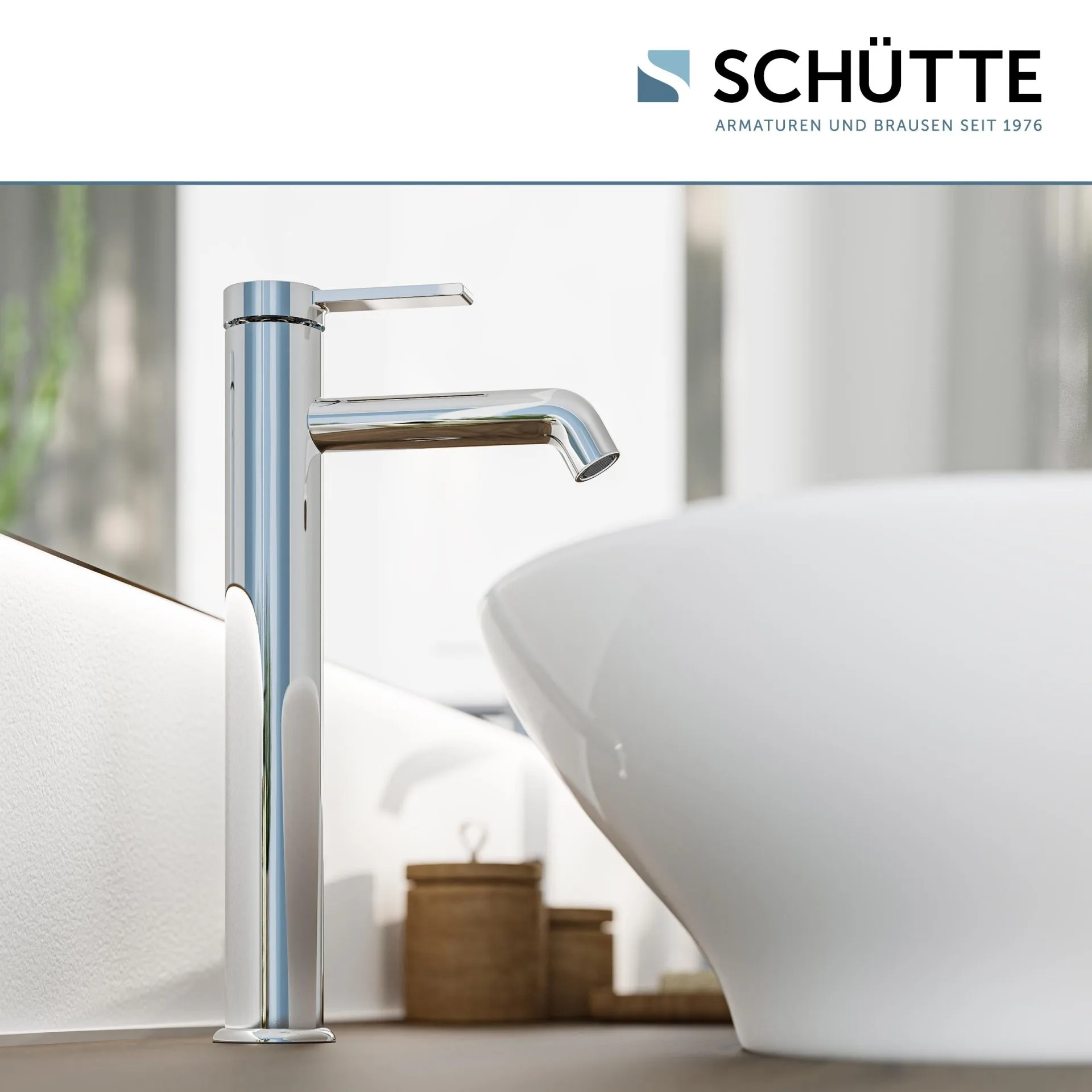 SCHÜTTE LOS ANGELES Waschtischarmatur, Chrom, für Aufsatzwaschbecken