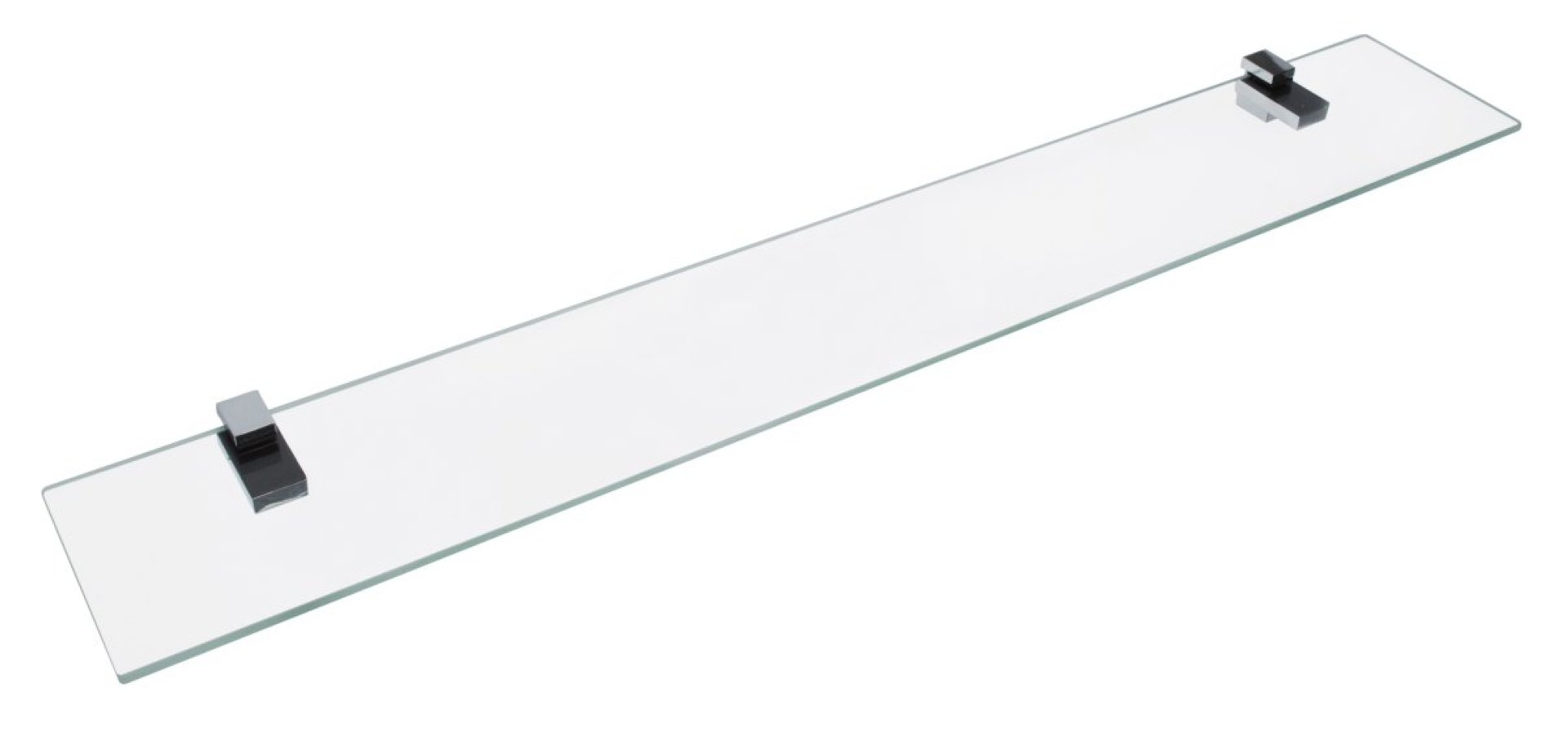 Fackelmann Glasablage 80 cm, 2 Halter für Wandmontage