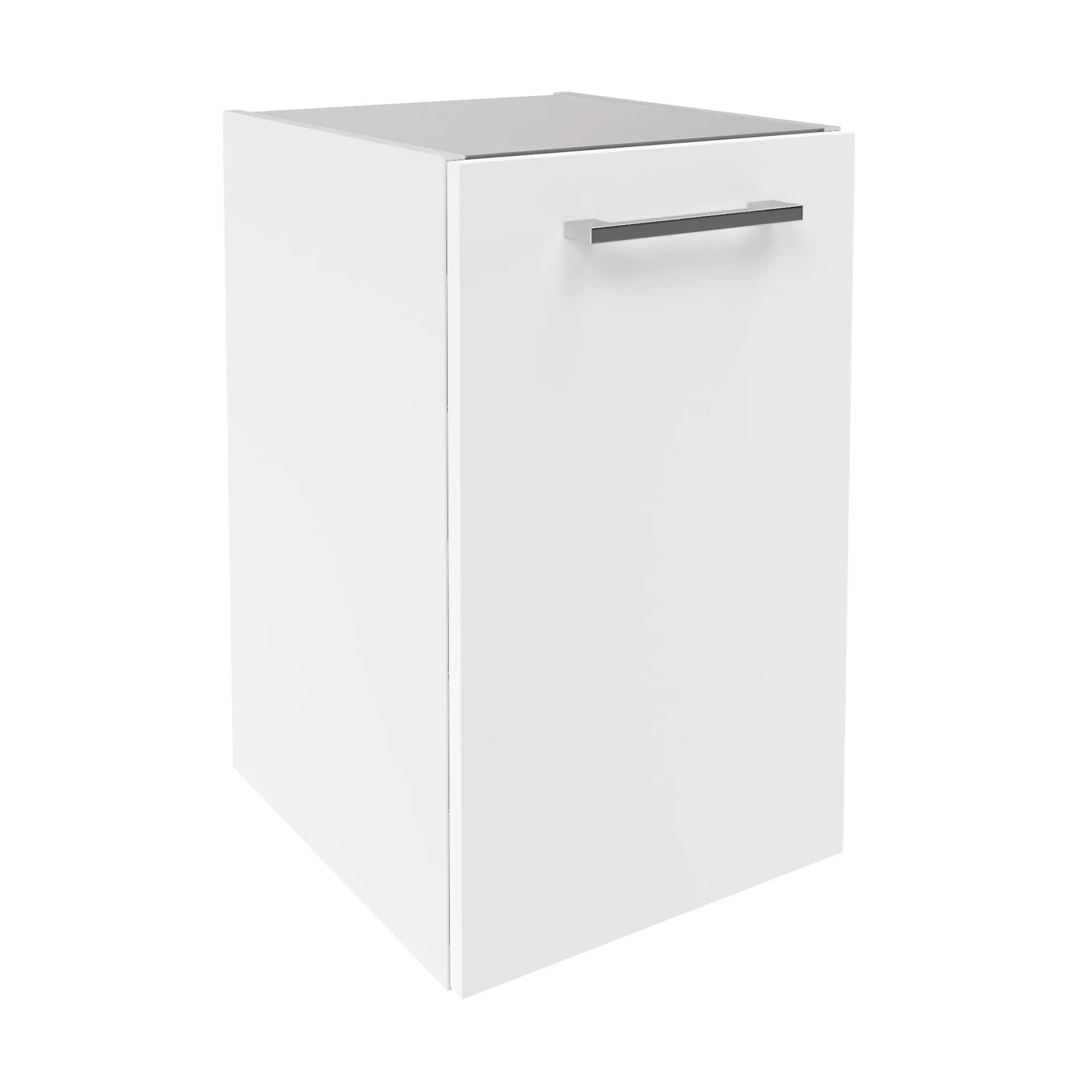 FACKELMANN VERONA Unterschrank 35 cm breit, Weiß Hochglanz, Türanschlag links