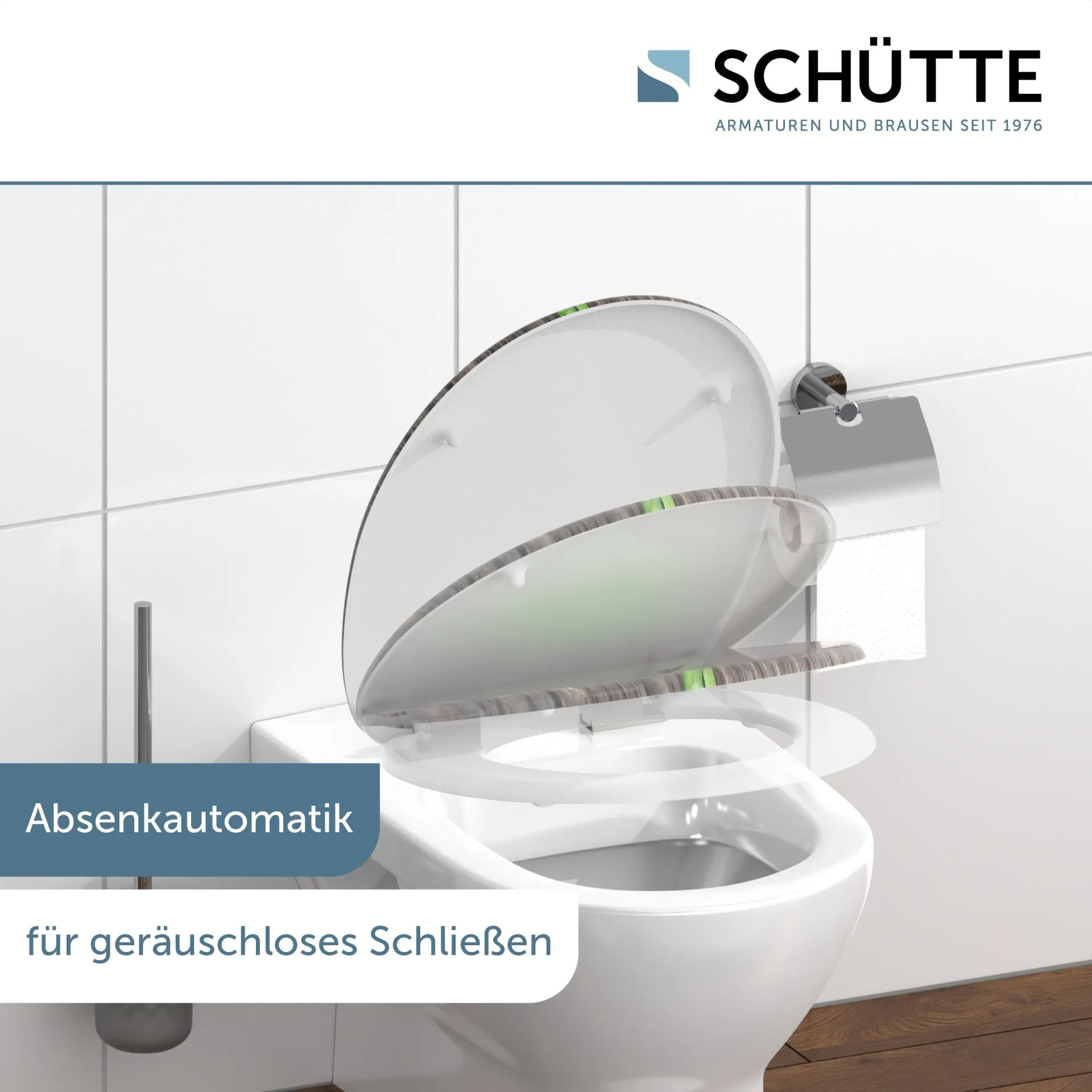 SCHÜTTE GINGO UND WOOD WC-Sitz, Kunststoff, mit Absenkautomatik