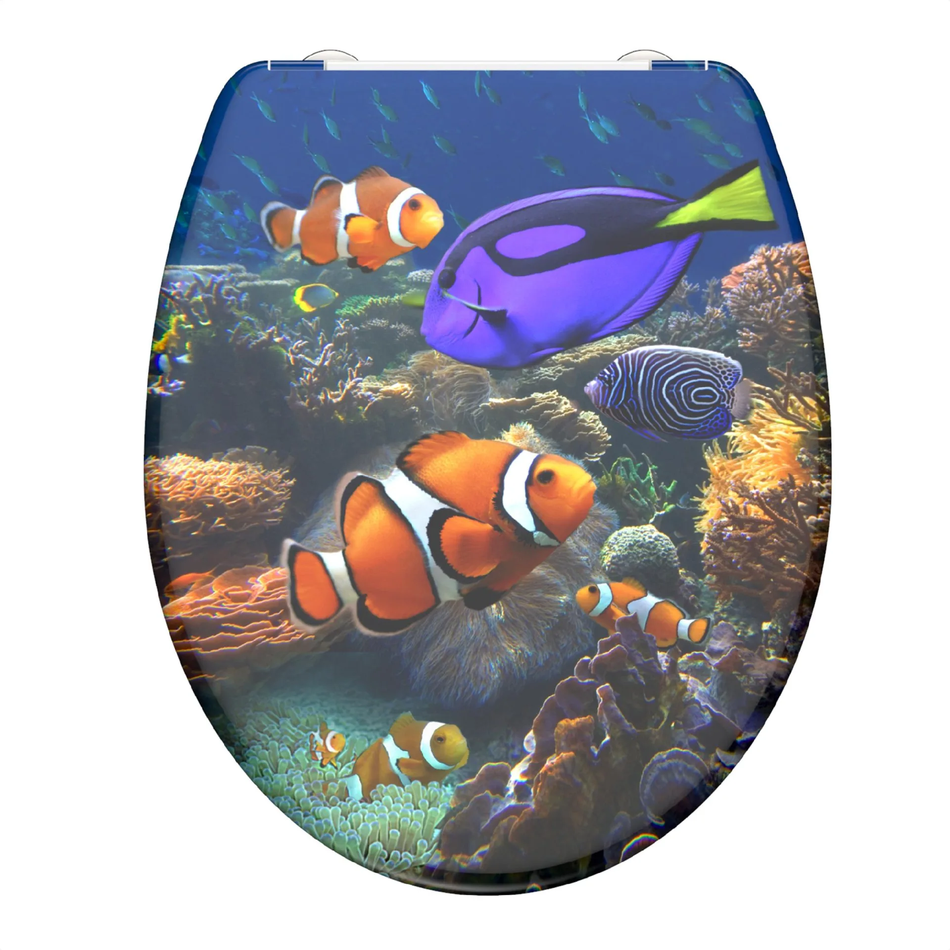 SCHÜTTE SEA LIFE WC-Sitz, Kunststoff, mit Absenkautomatik und Schnellverschluss