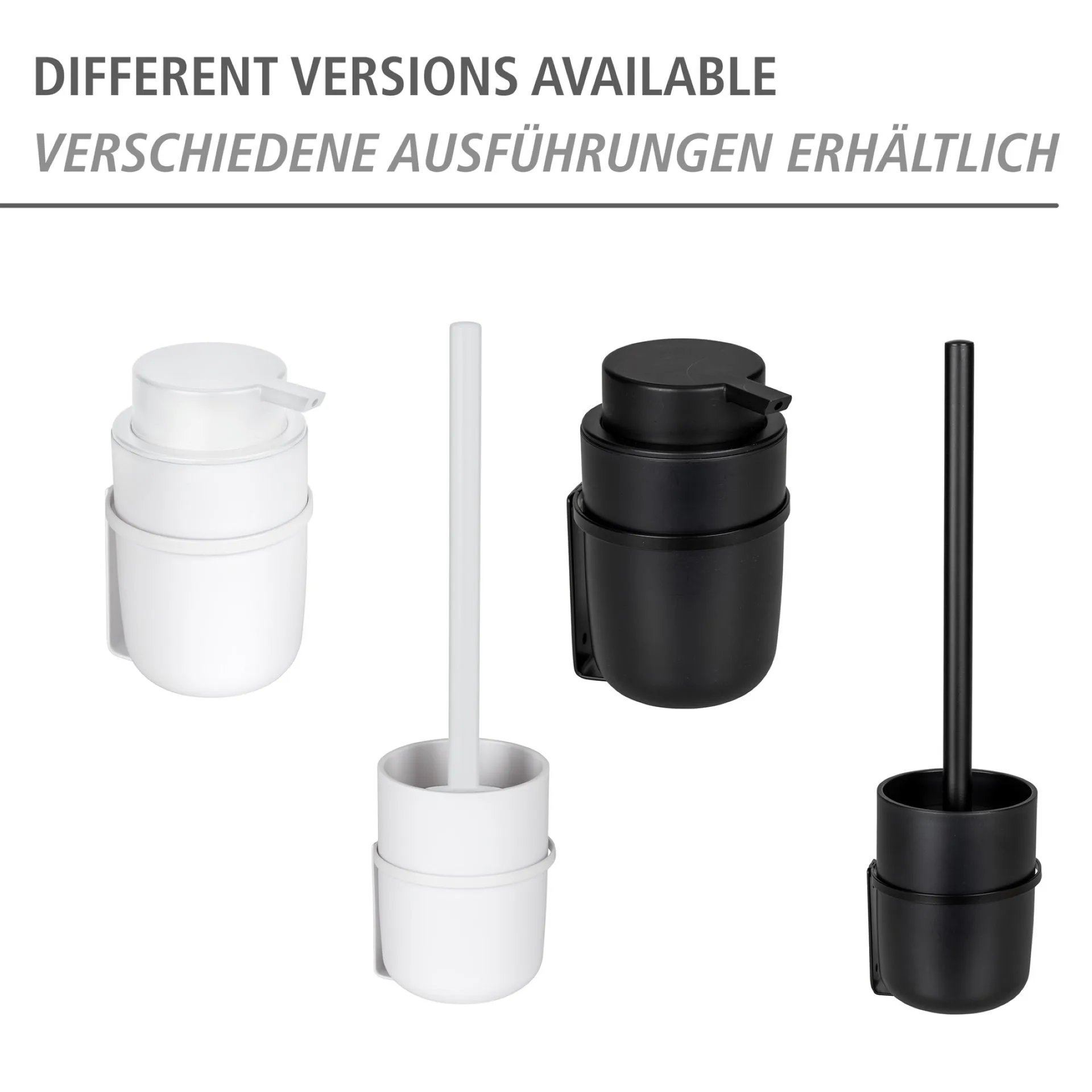 WENKO CARPINO WC-Garnitur, Weiß, mit Wandhalterung, Befestigen ohne Bohren