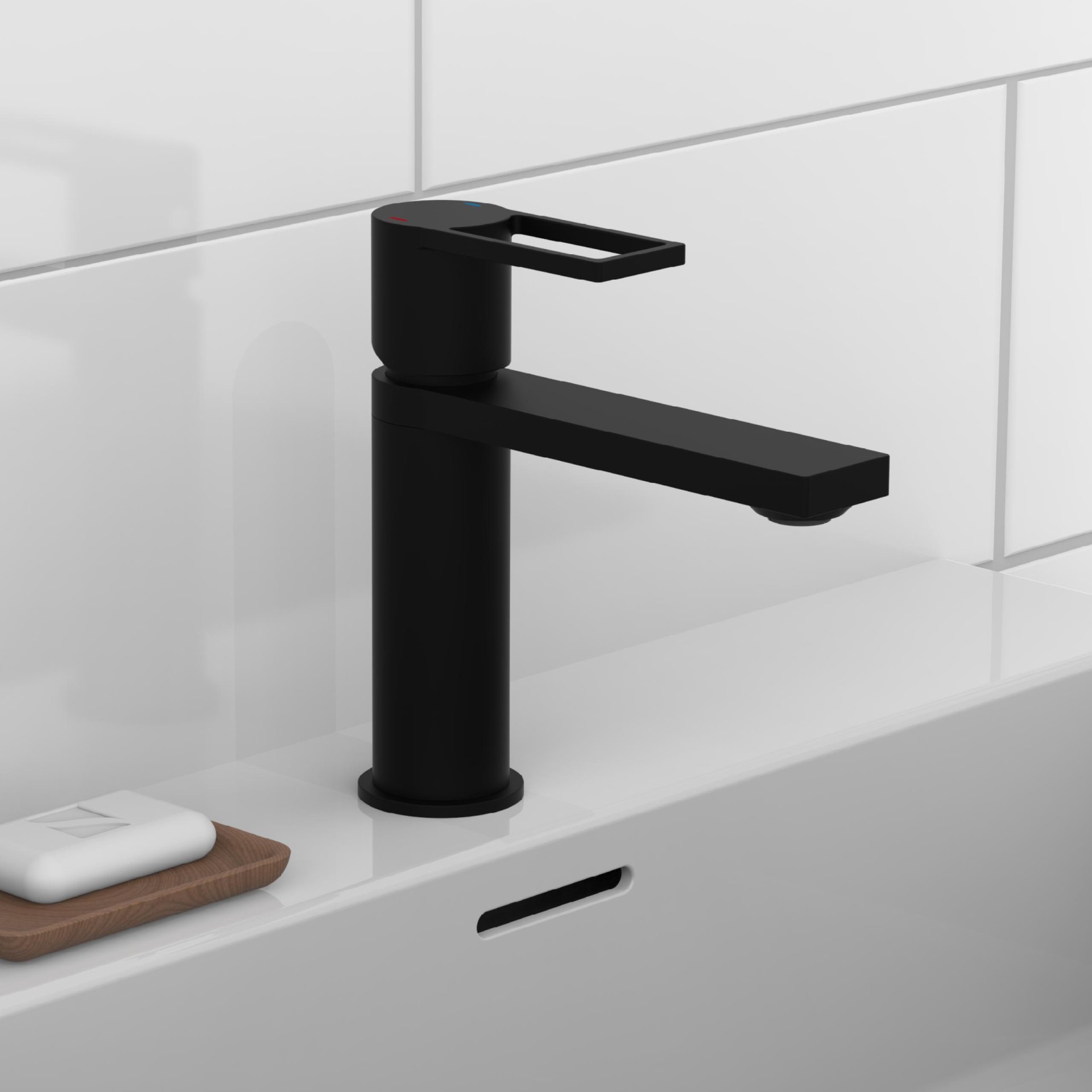 SCHÜTTE MANHATTAN Waschtischarmatur, Schwarz matt