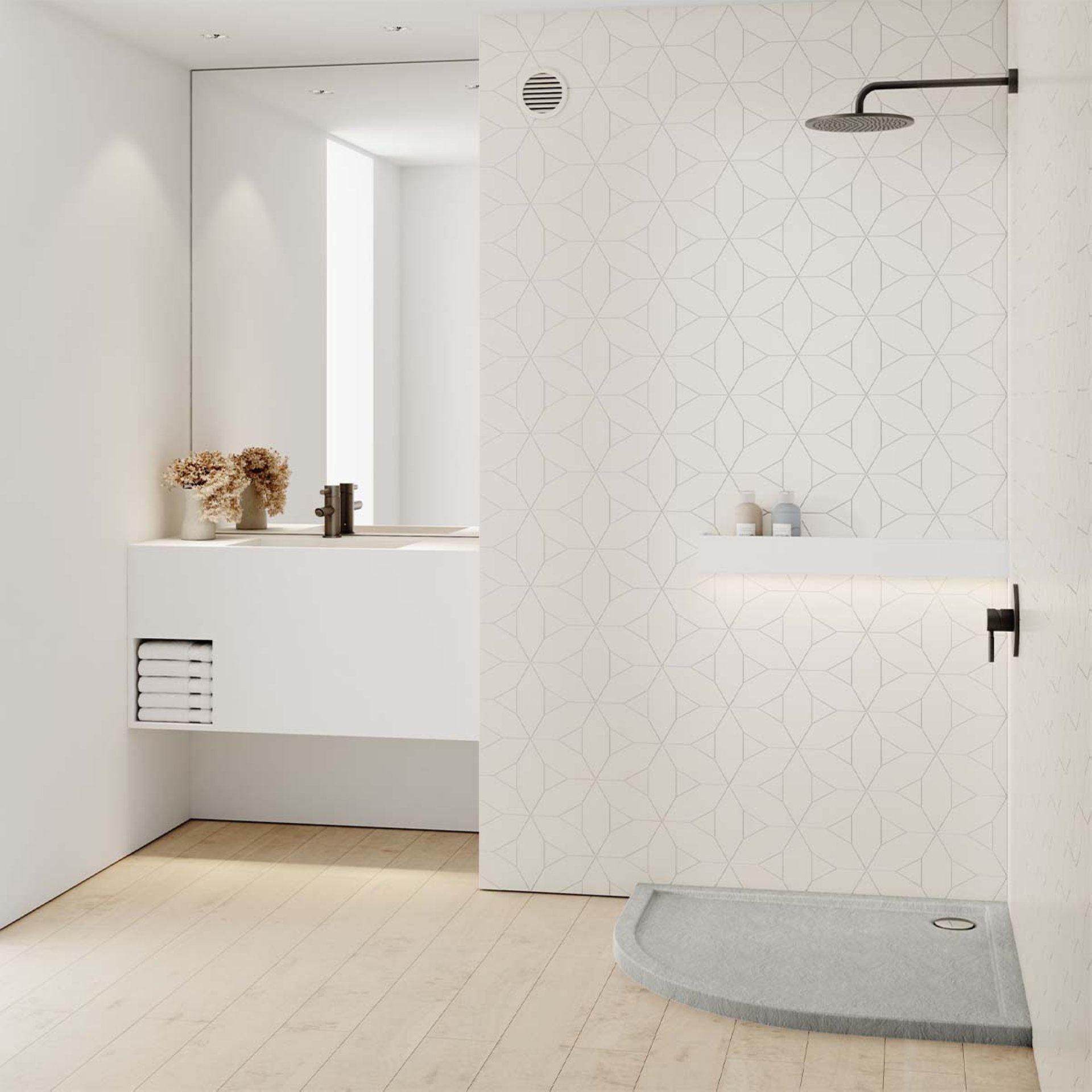 Aedler, Duschwanne Standard Plus Antis Cement Scale 90x90x4,5R55