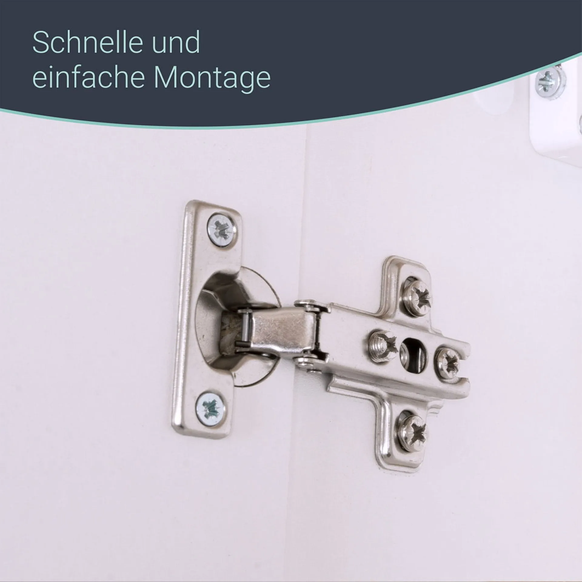 BADEDU ARC Spiegelschrank 60 cm breit, Weiß/Braun hell