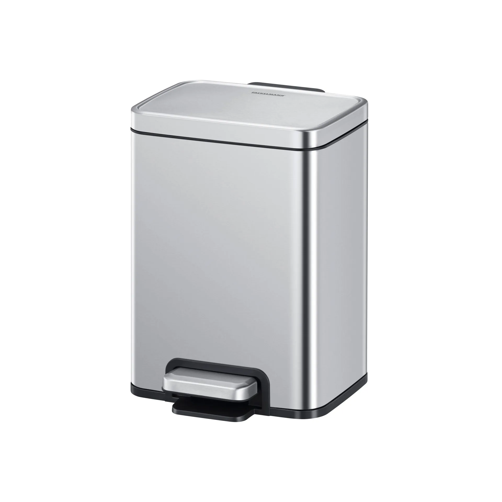 Fackelmann CHICAGO Mülleimer 6 Liter, Silber matt
