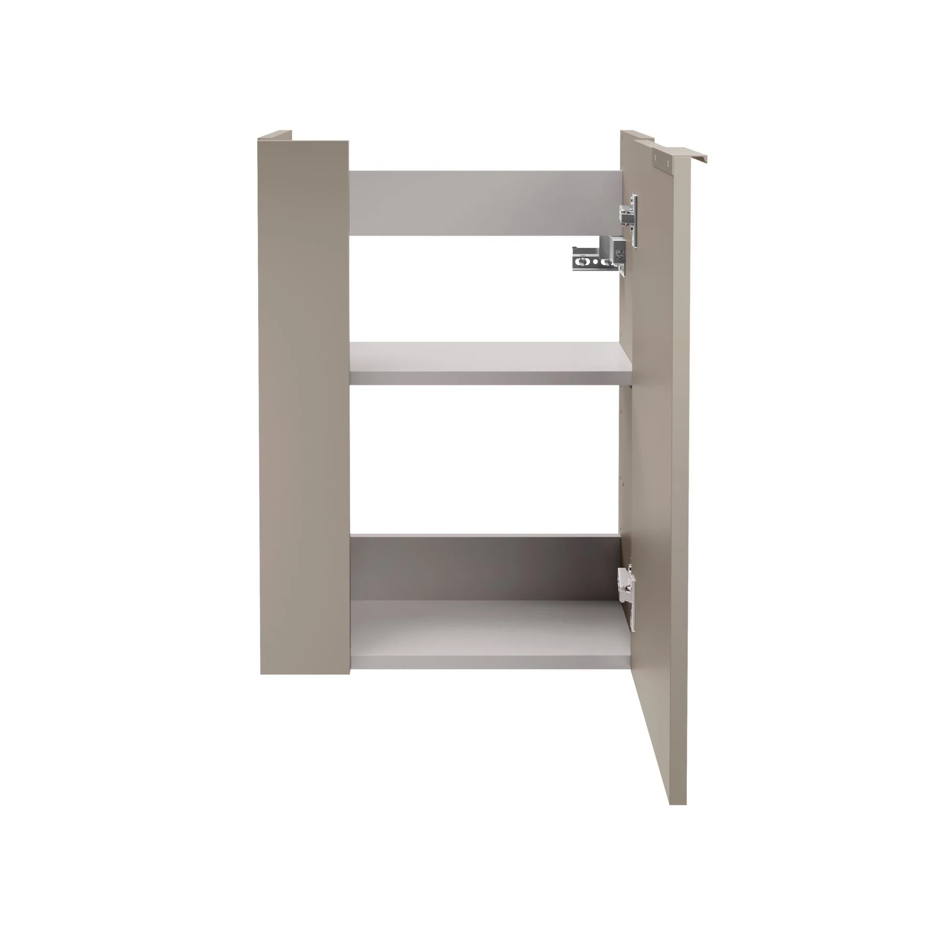 FACKELMANN SBC B.PARIS Gäste WC Waschtisch Set mit Spiegelschrank 45 cm breit, Grau, Türanschlag rechts